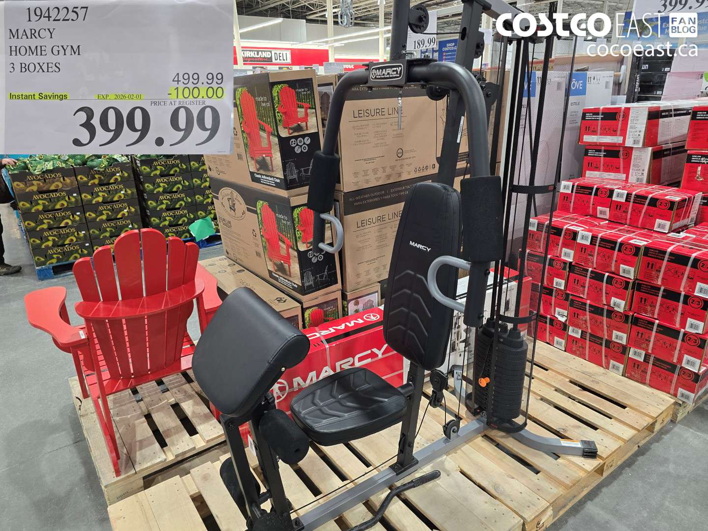 1942257 MARCY HOME GYM 3 BOXES ($100.00 INSTANT SAVINGS EXPIRES ON 2026-02-01) $399.99