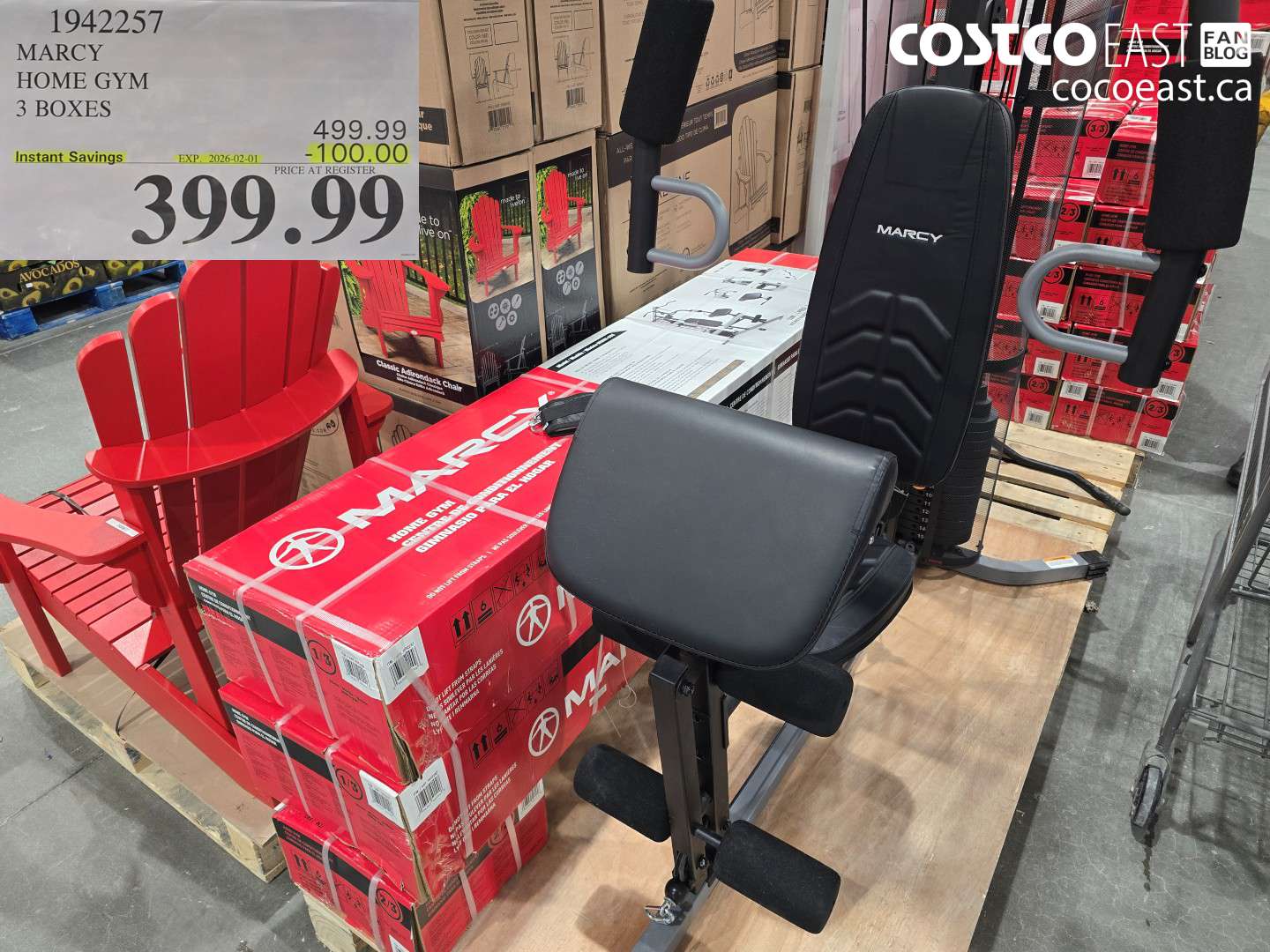 1942257 MARCY HOME GYM 3 BOXES ($100.00 INSTANT SAVINGS EXPIRES ON 2026-02-01) $399.99