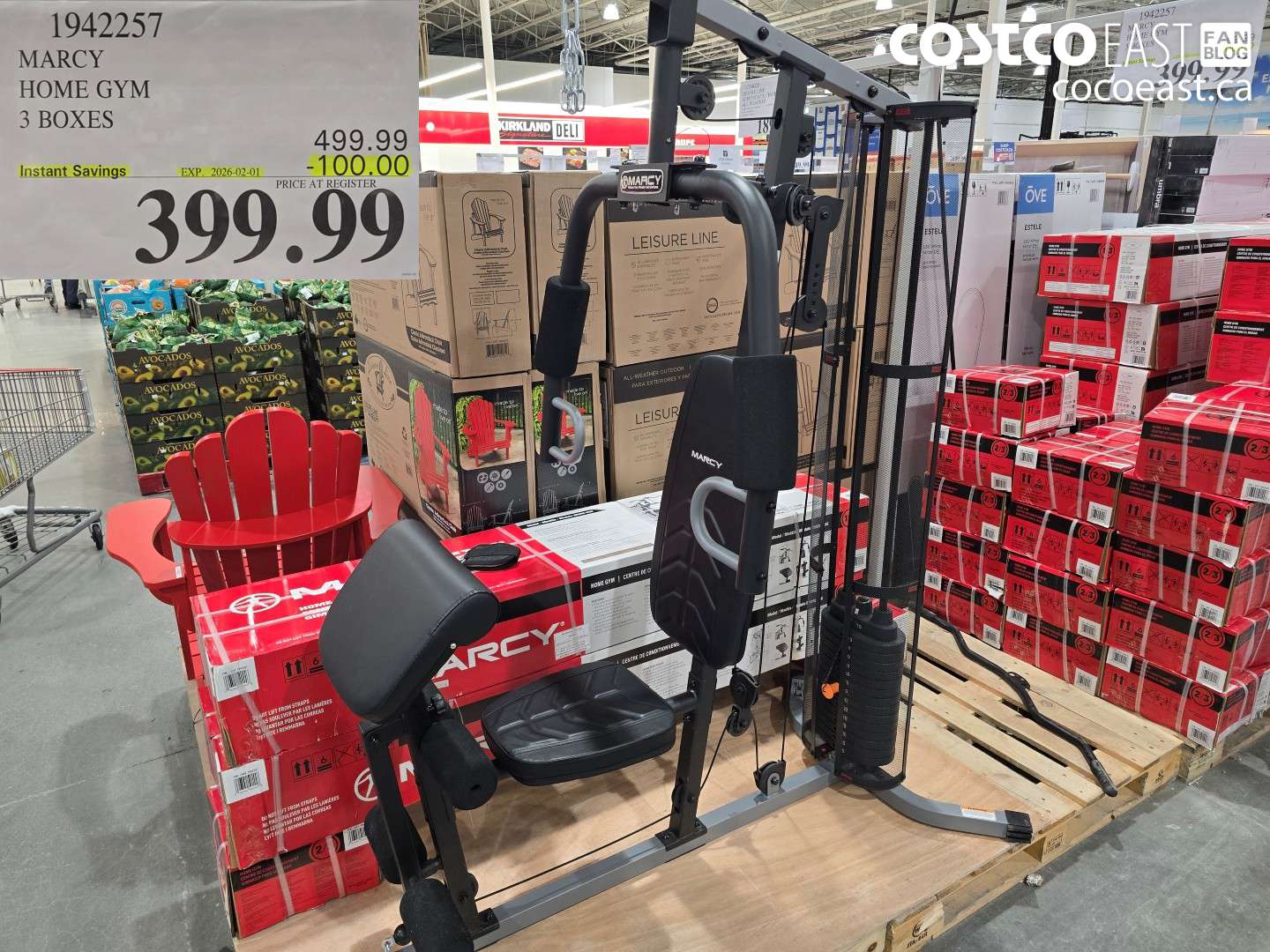 1942257 MARCY HOME GYM 3 BOXES ($100.00 INSTANT SAVINGS EXPIRES ON 2026-02-01) $399.99