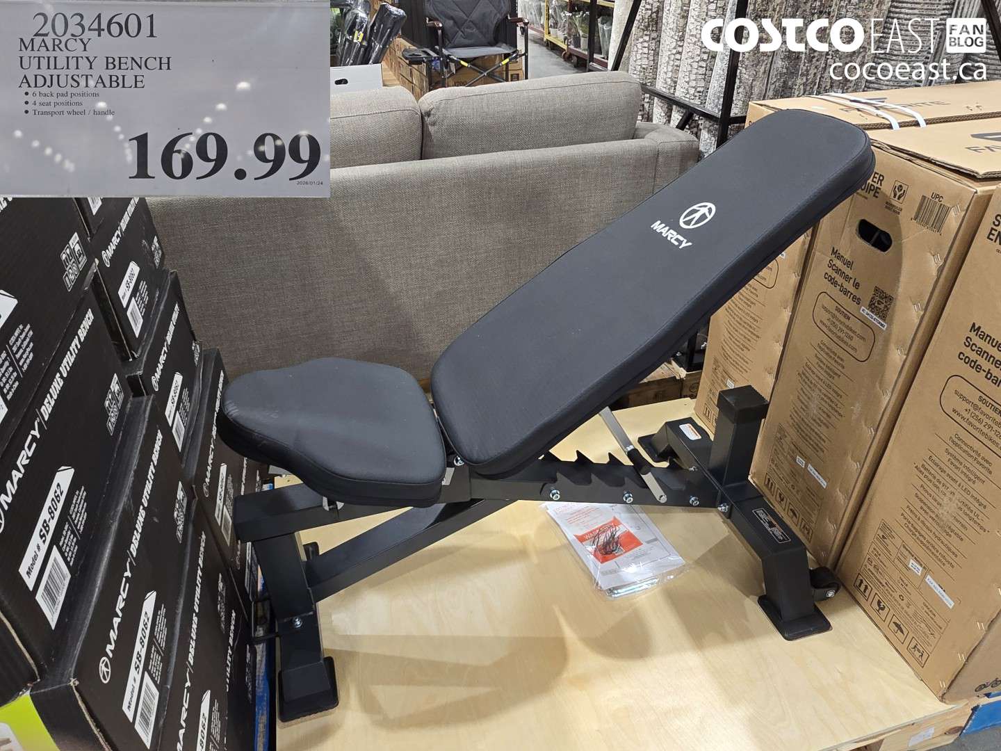 2034601 MARCY UTLITY BENCH ADJUSTABLE $169.99