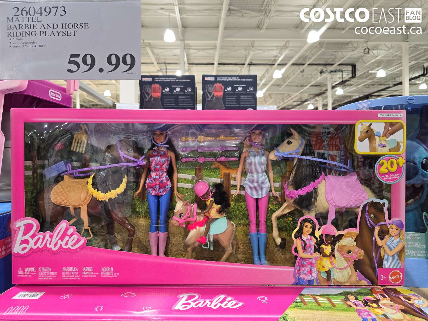 2604973 MATTEL BARBIE AND HORSE RIDING PLAYSET $59.99