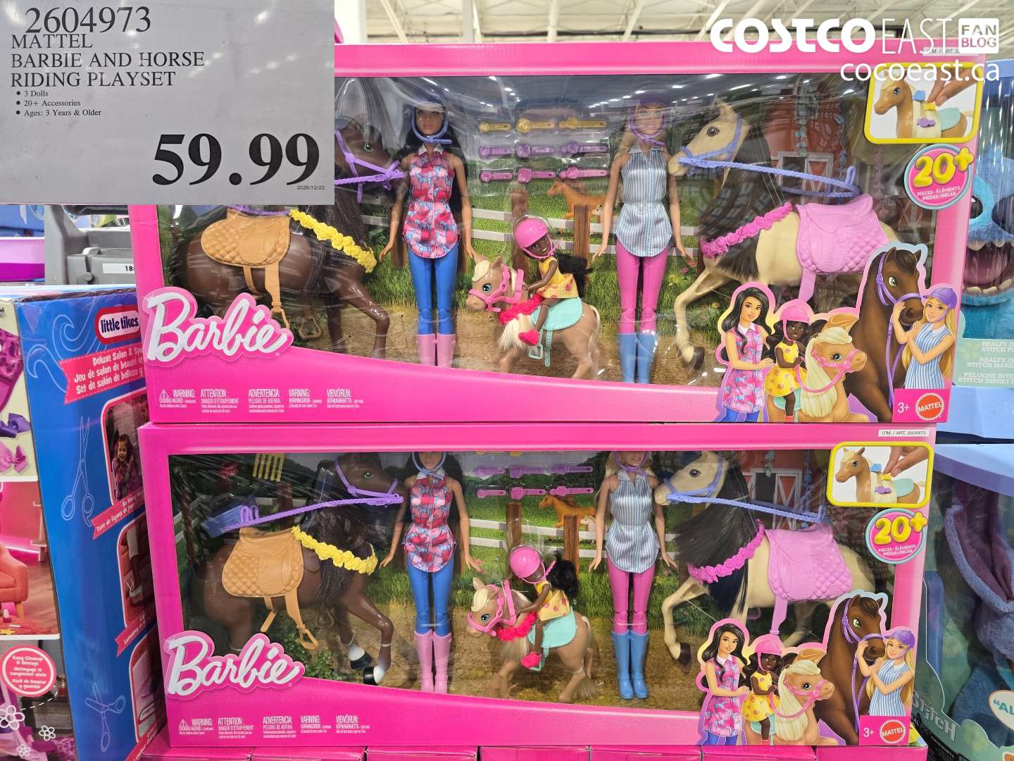 2604973 MATTEL BARBIE AND HORSE RIDING PLAYSET $59.99