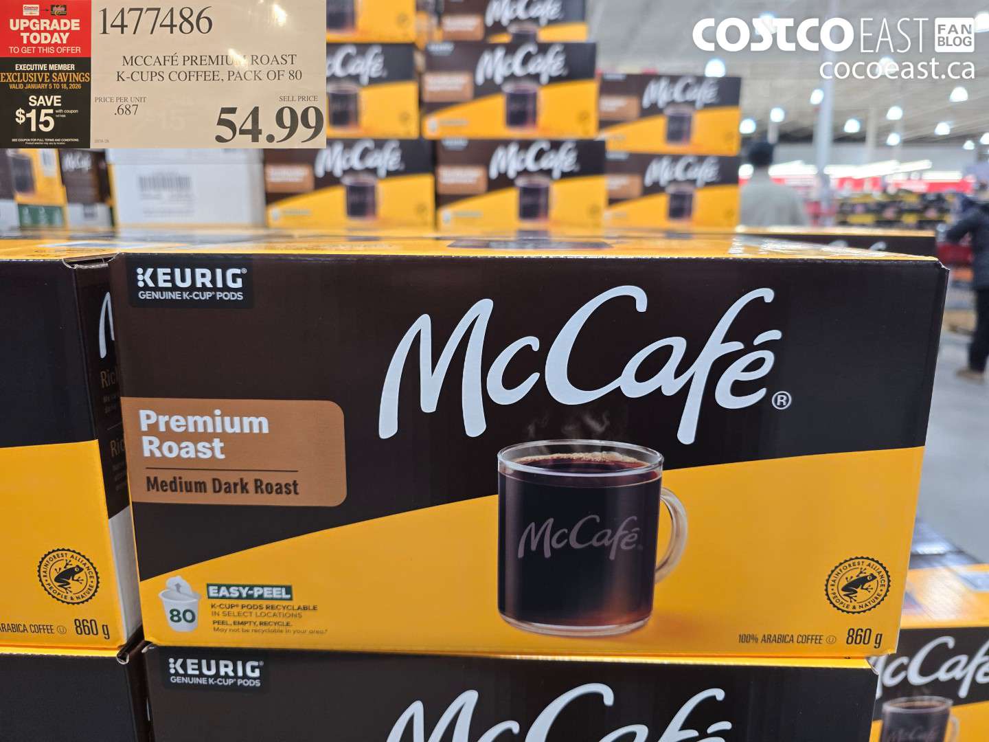 1477486 MCCAFE MEDIUM ROAST PACK OF 80 K-CUPS ($15.00 INSTANT SAVINGS EXPIRES ON 2026-01-18) $39.99