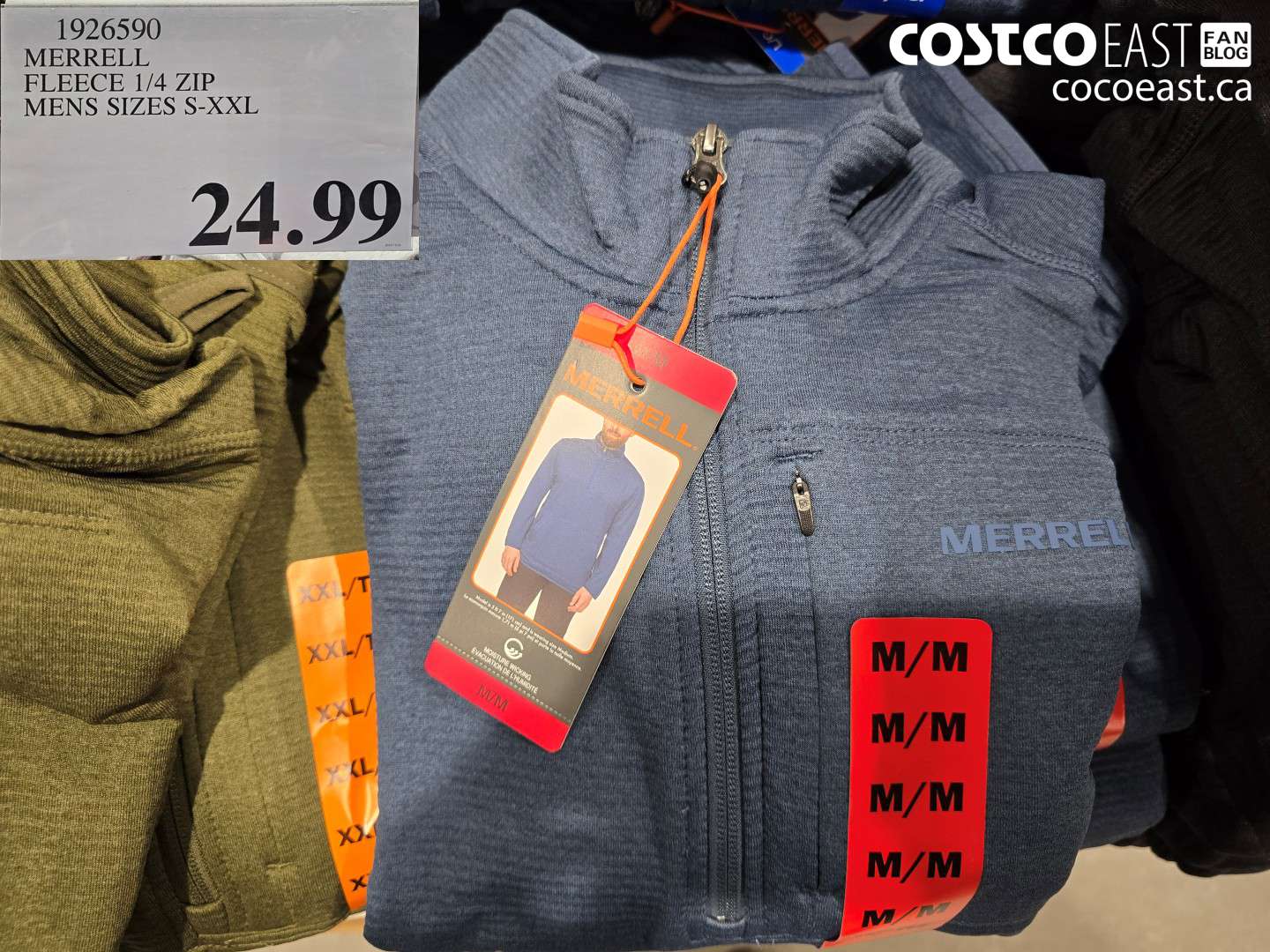 1926590 MERRELL FLEECE 1/4 ZIP MENS SIZES S-XXL $24.99