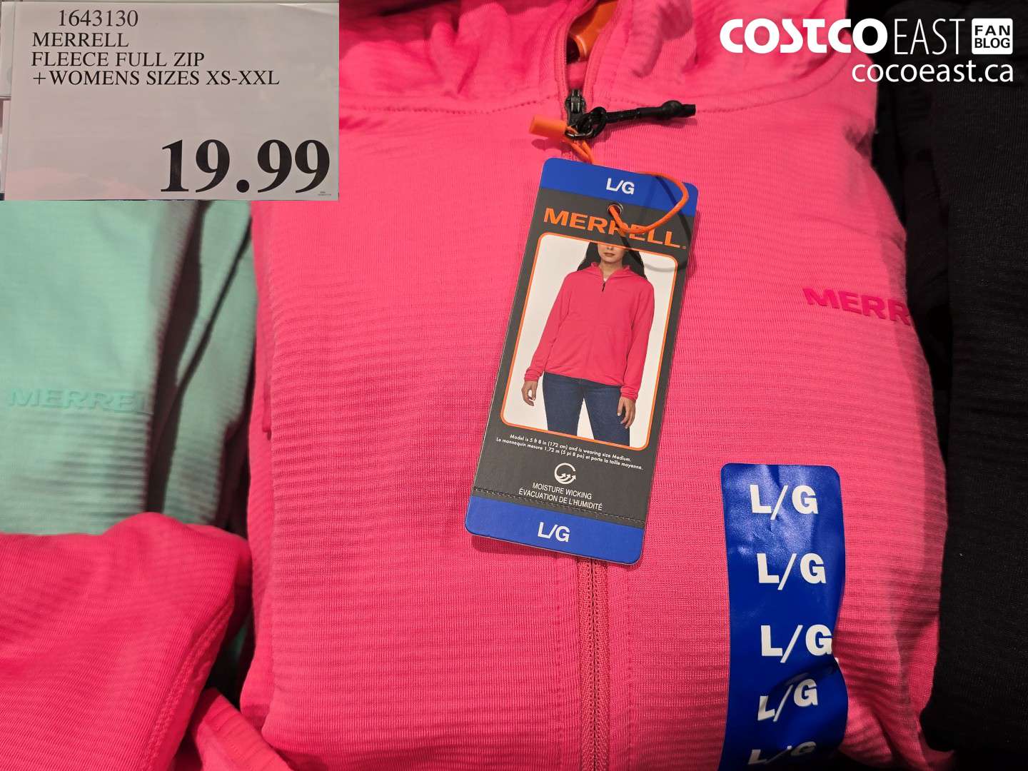 1643130 MERRELL FLEECE FULL ZIP +WOMENS SIZES XS-XXL $19.99