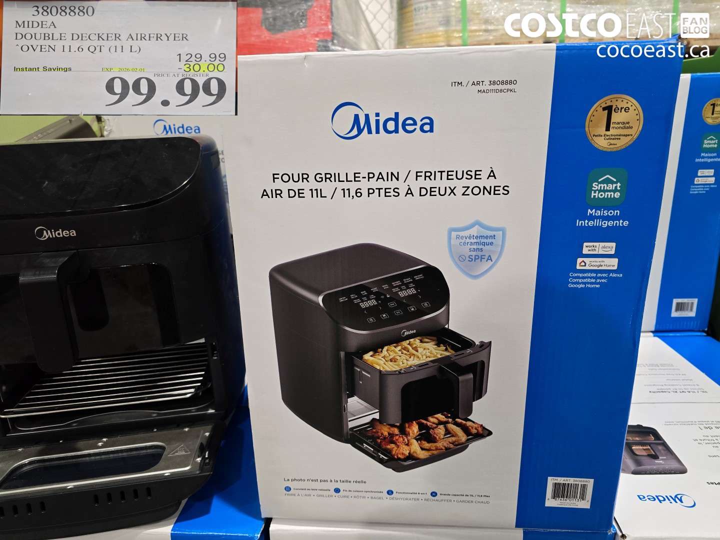 3808880 MIDEA NOUBLE DECKER AIRFRYER “OVEN 11.6 QT (11 L) ($30.00 INSTANT SAVINGS EXPIRES ON 2026-02-01) $99.99