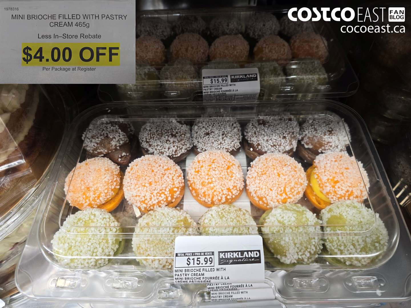 1978316 MINI BRIOCHE FILLED WITH PASTRY CREAM 465 G ($4.00 INSTANT SAVINGS)