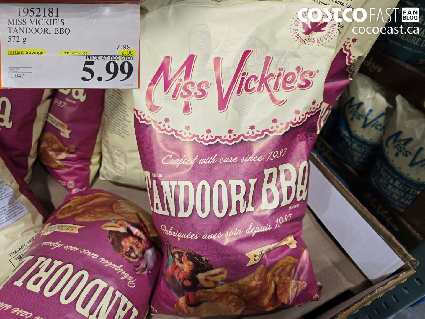 1952181 MISS VICKIE'S TANDOORI BBQ 572 G 20026-01-22 ($2.00 INSTANT SAVINGS) $5.99