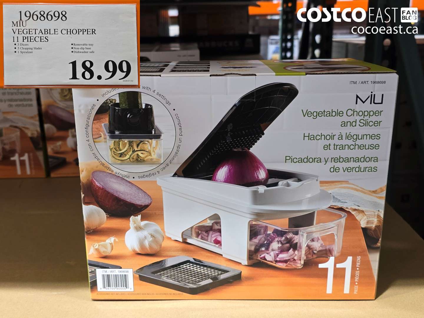 1968698 MIU VEGETABLE CHOPPER 11 PIECES $18.99