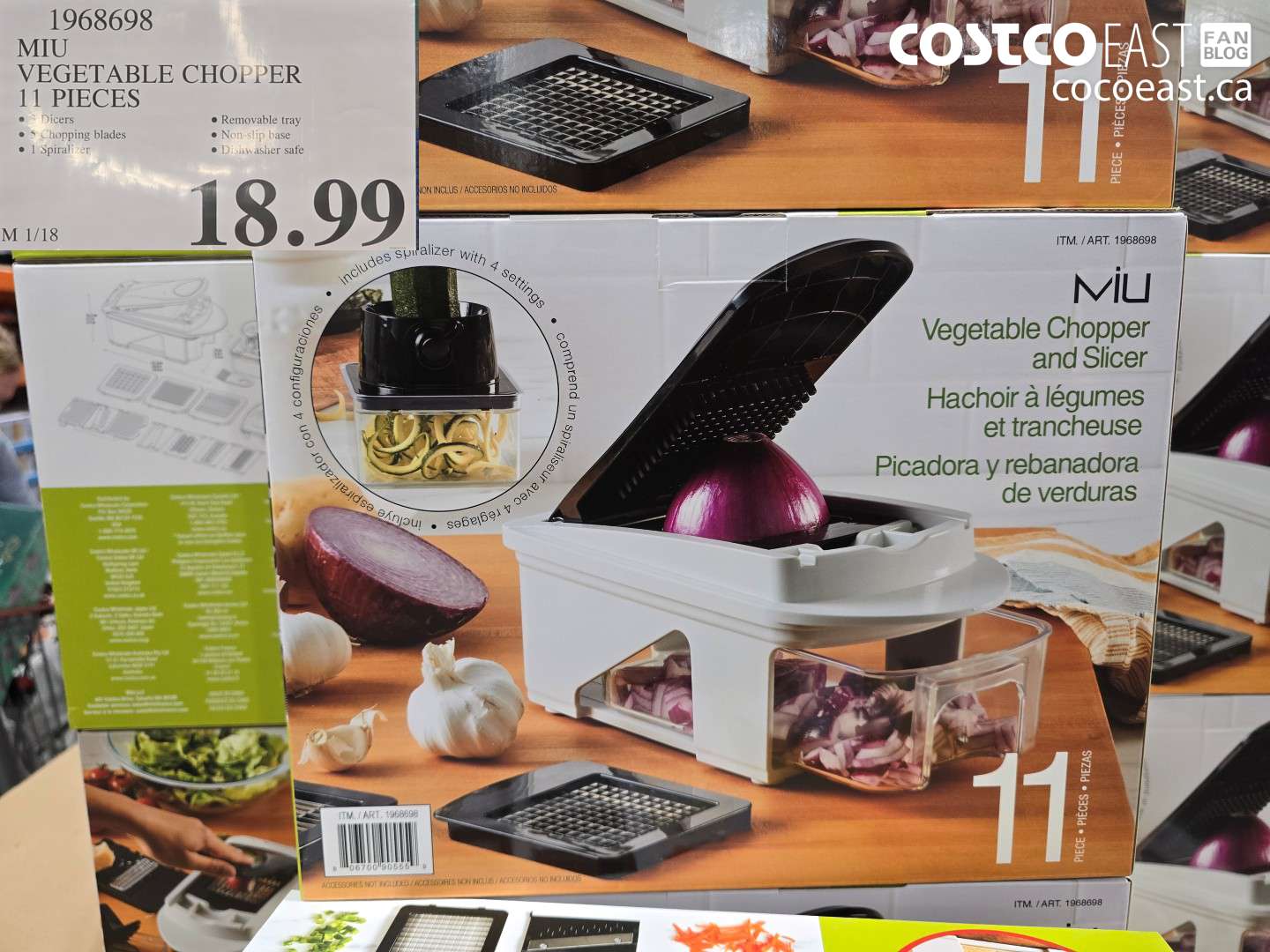 1968698 MIU VEGETABLE CHOPPER 11 PIECES $18.99