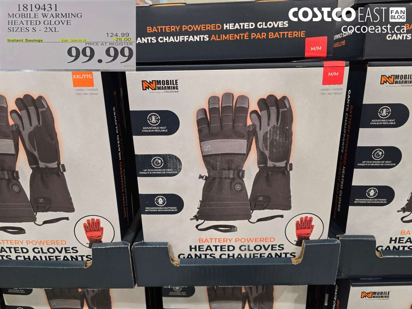 1819431 MOBILE WARMING HEATED GLOVE SIZES S - 2XL ($25.00 INSTANT SAVINGS EXPIRES ON 2026-01-25) $99.99