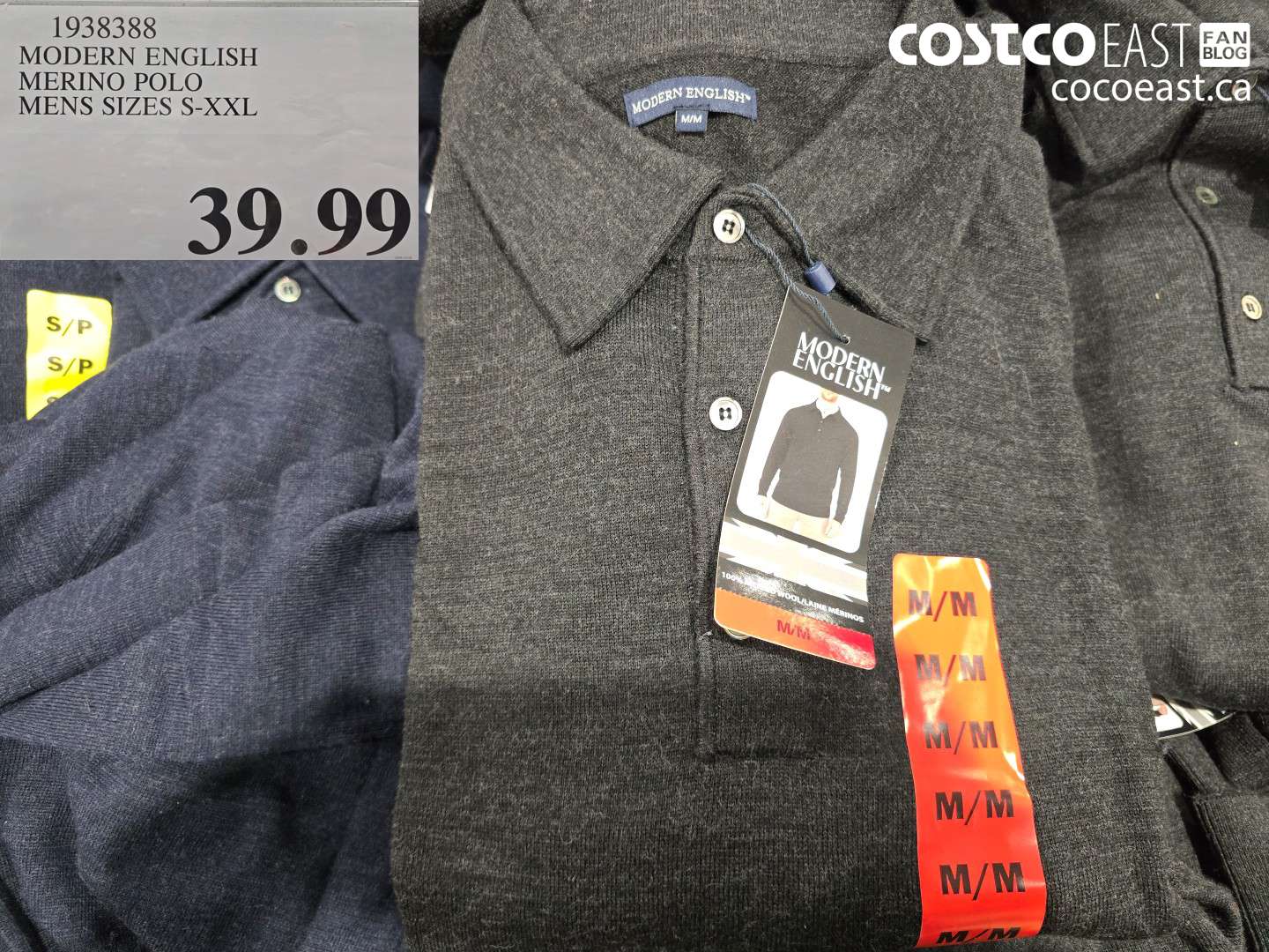 1938388 MODERN ENGLISH MERINO POLO MENS SIZES S-XXL $39.99