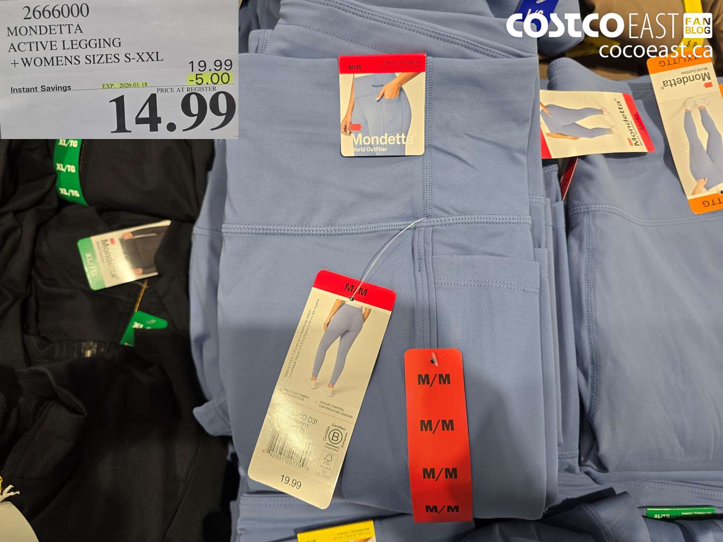 2666000 MONDETTA ACTIVE LEGGING +WOMENS SIZES S-XXL ($5.00 INSTANT SAVINGS EXPIRES ON 2026-01-18) $14.99