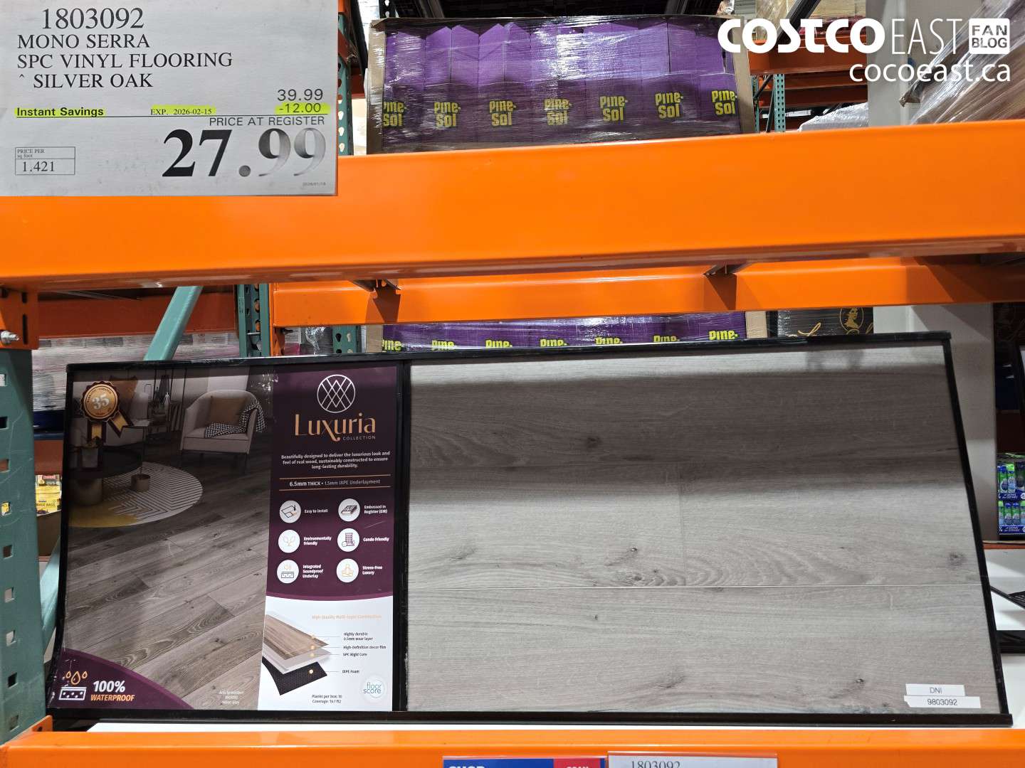 1803092 MONO SERRA SPC VINYL FLOORING SILVER OAK ($12.00 INSTANT SAVINGS EXPIRES ON 2026-02-15) $27.99