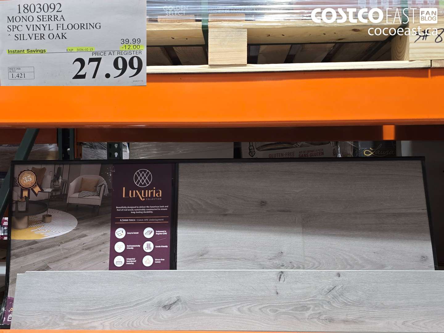 1803092 MONO SERRA SPC VINYL FLOORING SILVER OAK ($12.00 INSTANT SAVINGS EXPIRES ON 2026-02-15) $27.99