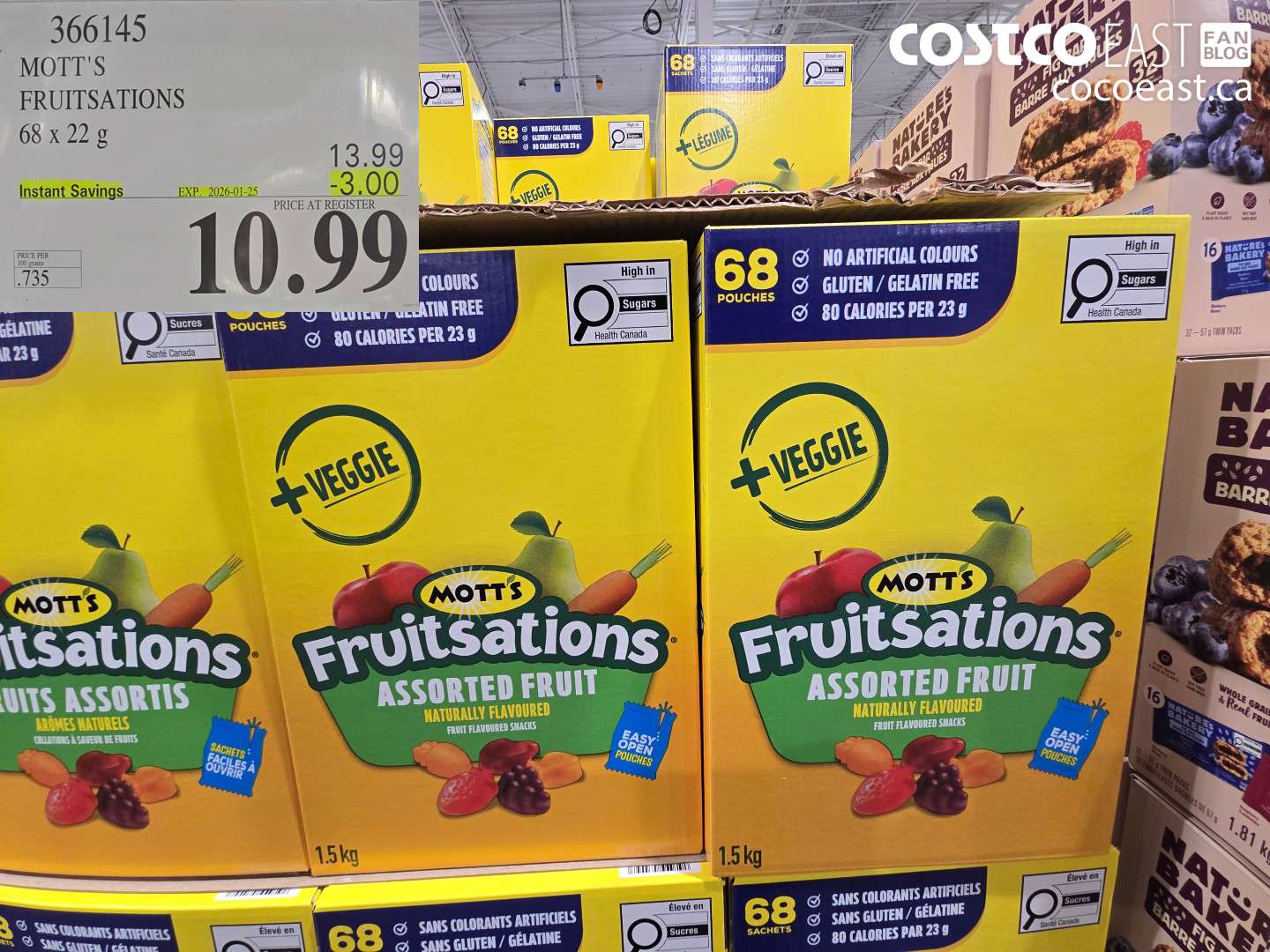 366145 MOTT'S FRUITSATIONS 68 x 22 G ($3.00 INSTANT SAVINGS EXPIRES ON 2026-01-25) $10.99