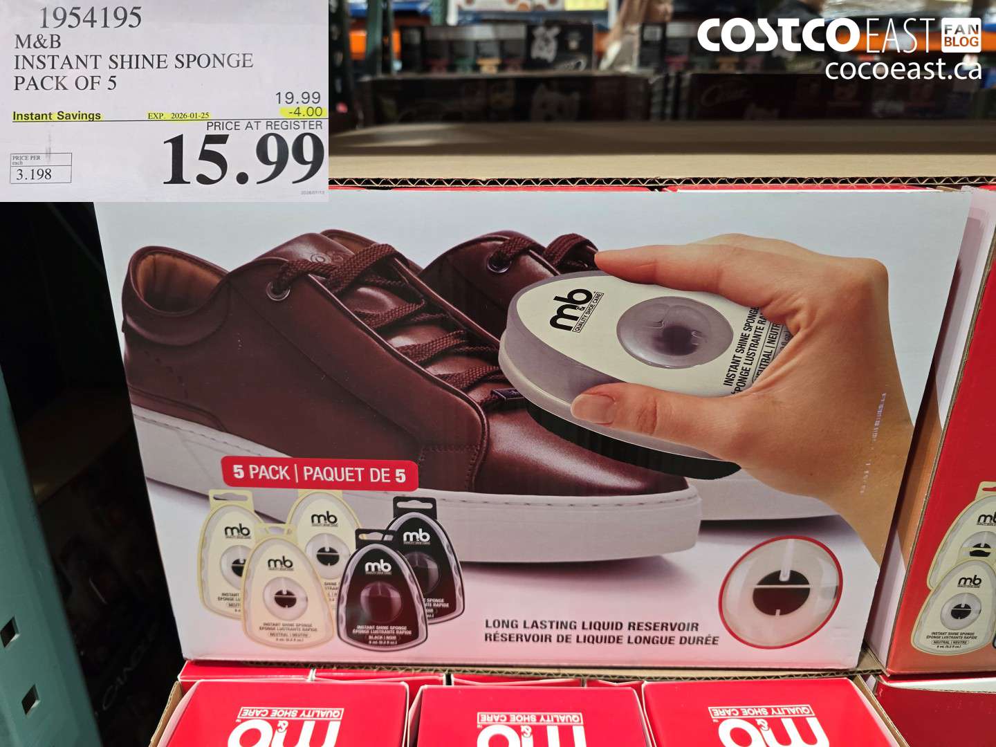 1954195 M & B INSTANT SHINE SPONGE PACK OF 5 ($4.00 INSTANT SAVINGS EXPIRES ON 2026-01-25) $15.99