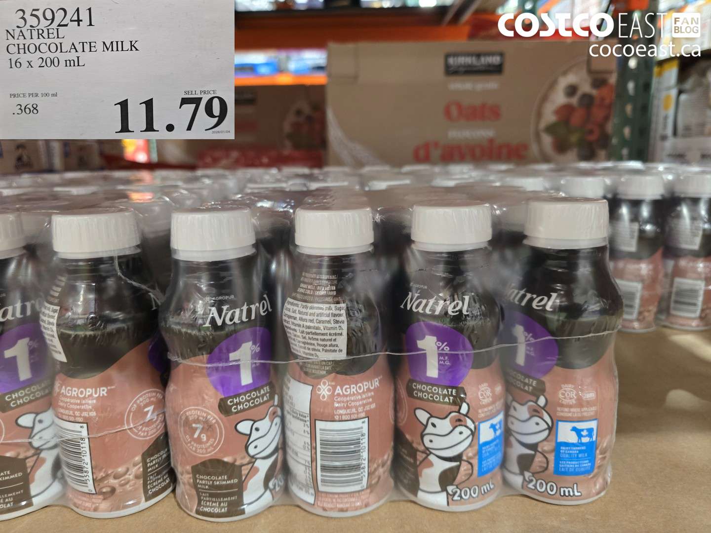 359241 NATREL CHOCOLATE MILK 16 x 200 mL $11.79