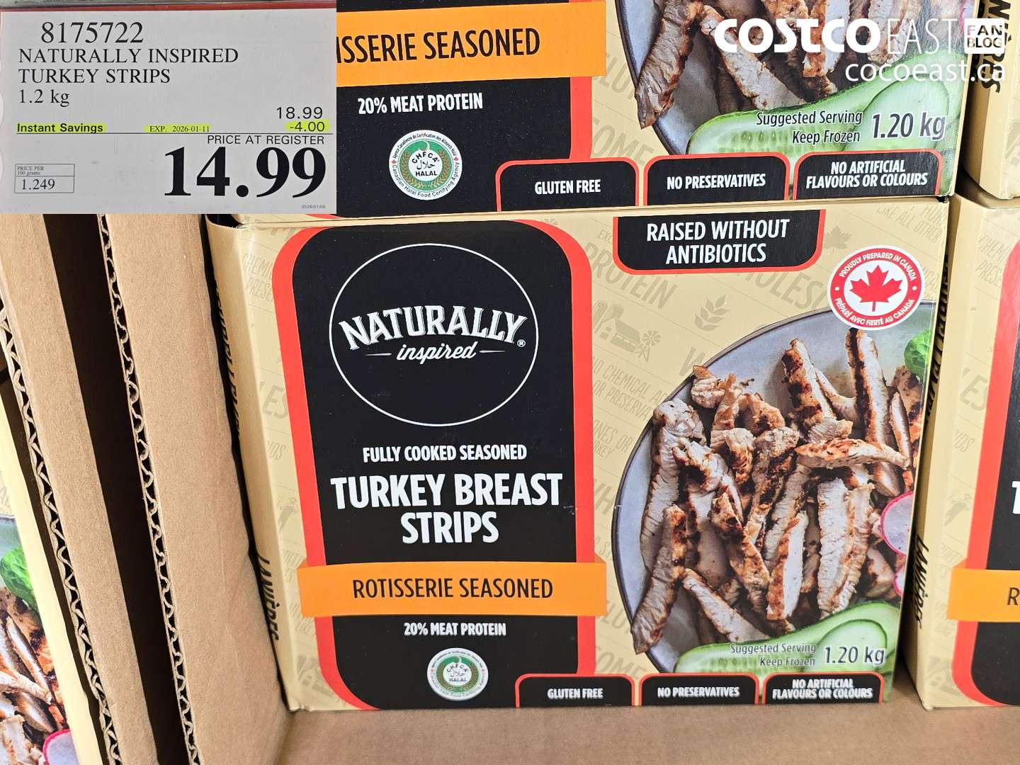 8175722 NATURALLY INSPIRED TURKEY STRIPS 1.2 KG ($4.00 INSTANT SAVINGS EXPIRES ON 2026-01-11) $14.99