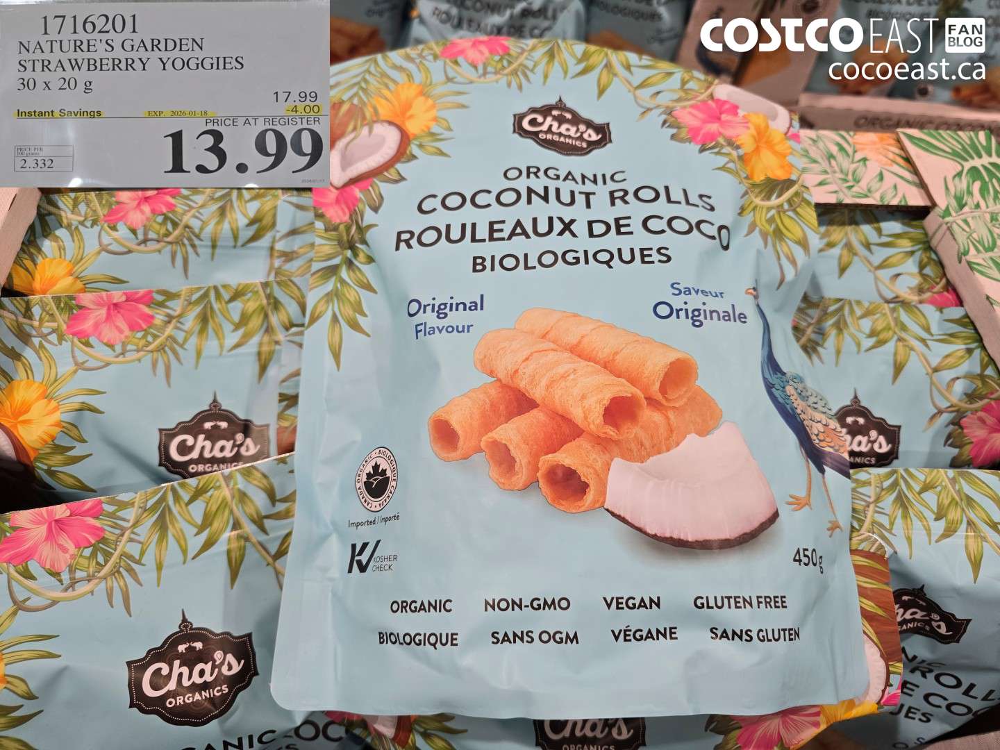 1716201 NATURE'S GARDEN STRAWBERRY YOGGIES 30 x 20 g ($4.00 INSTANT SAVINGS EXPIRES ON 2026-01-18) $13.99