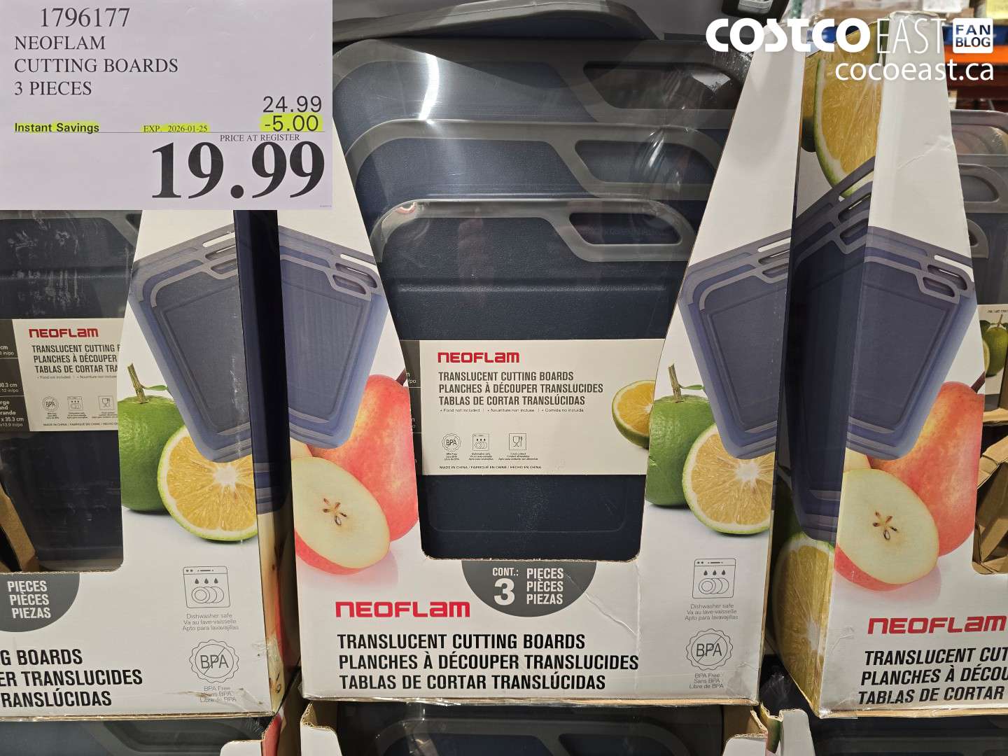 1796177 NEOFLAM CUTTING BOARDS 3 PIECES ($5.00 INSTANT SAVINGS EXPIRES ON 2026-01-25) $19.99