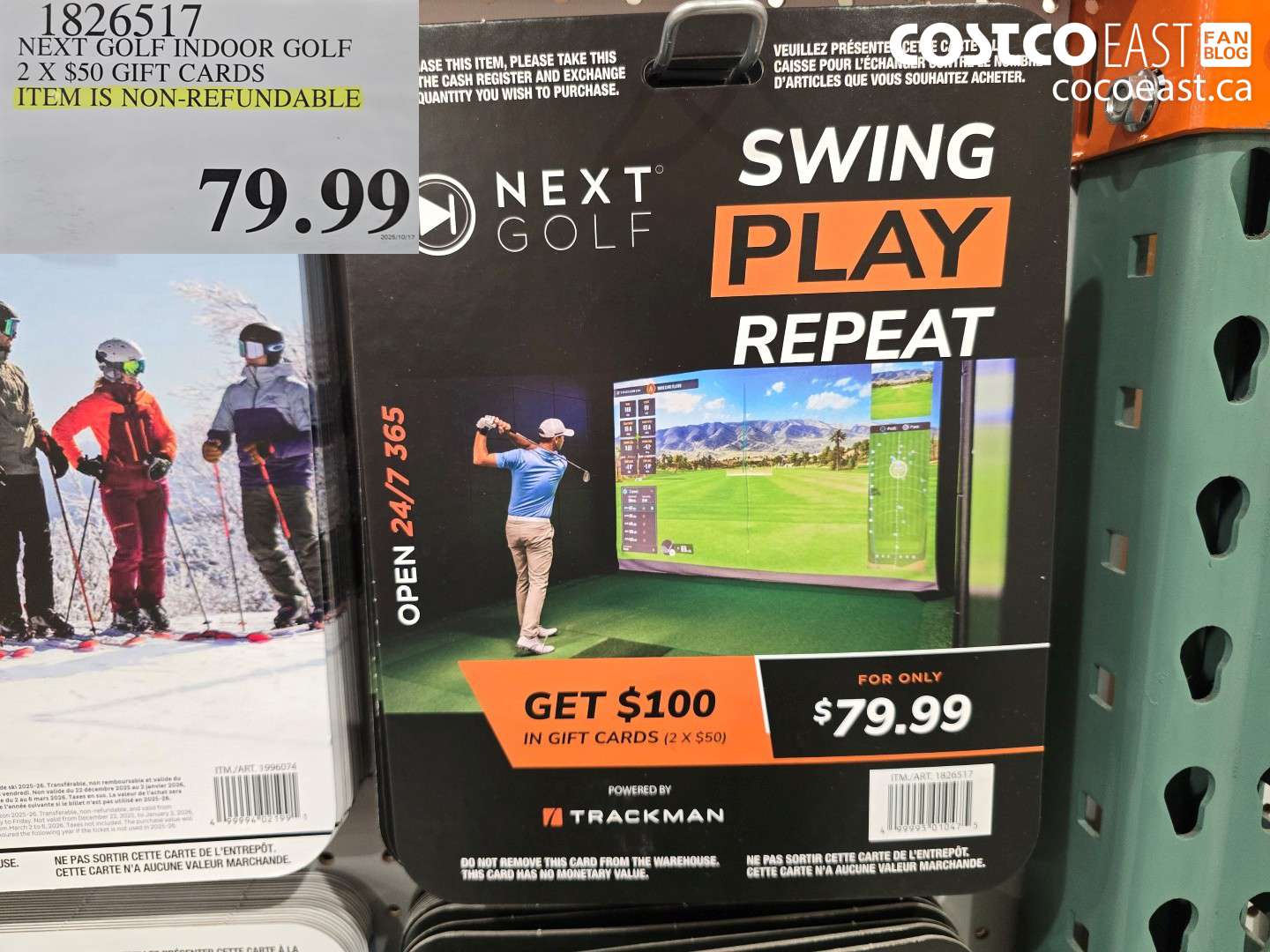 1826517 NEXT GOLF INDOOR GOLF 2 X $50 GIFT CARDS ITEM IS NON-REFUNDABLE $79.99