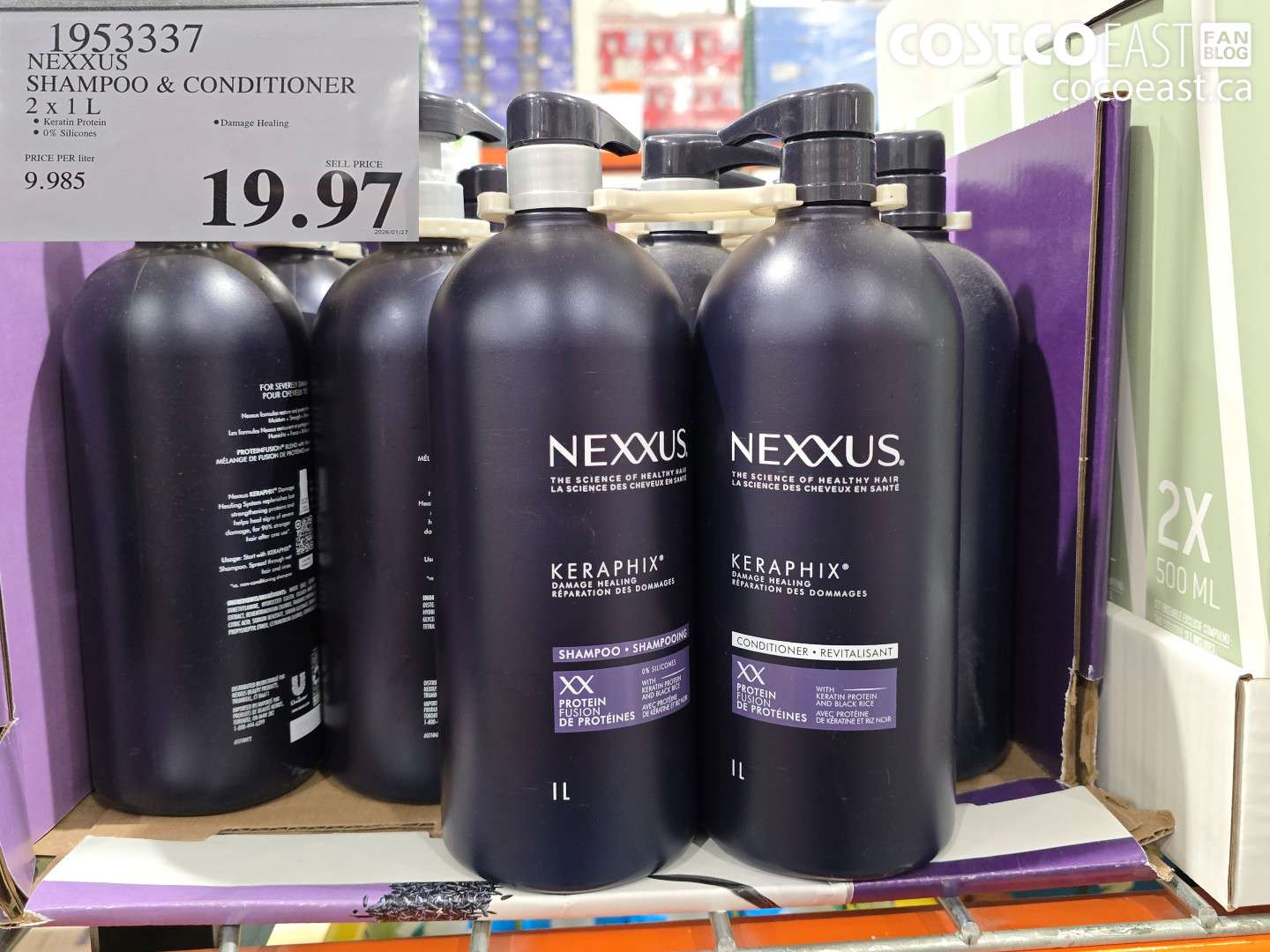1953337 NEXXUS SHAMPOO & CONDITIONER 2 X 1 L $19.97
