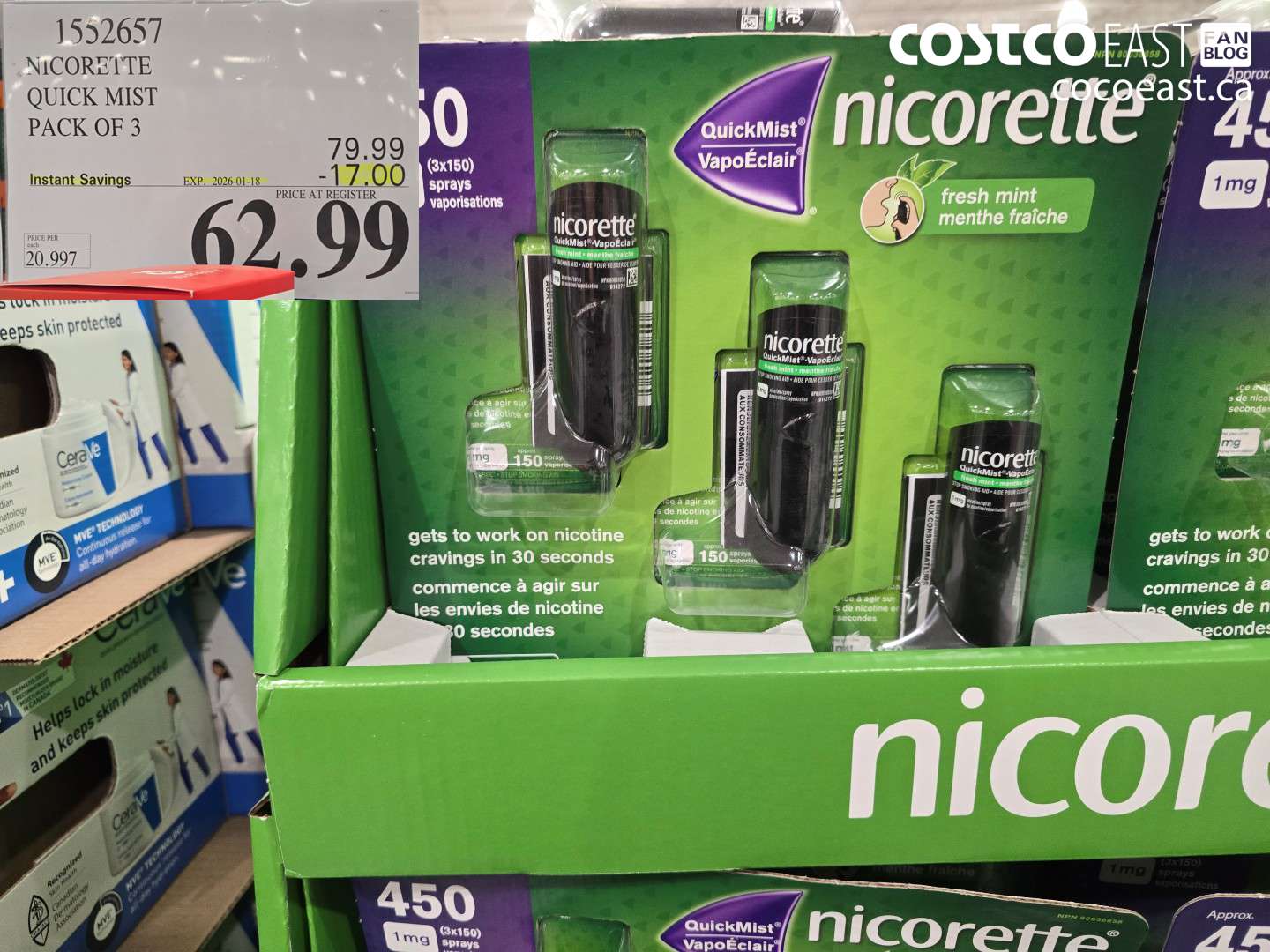 1552657 NICORETTE QUICK MIST PACK OF 3 ($17.00 INSTANT SAVINGS EXPIRES ON 2026-01-18) $62.99