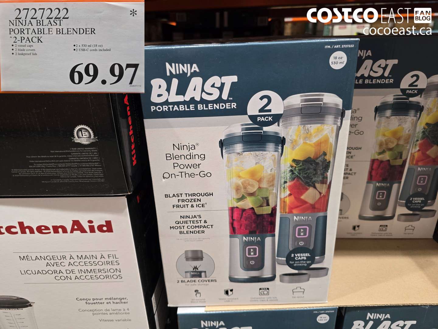 2727222 NINJA BLAST PORTABLE BLENDER 2-PACK $69.97