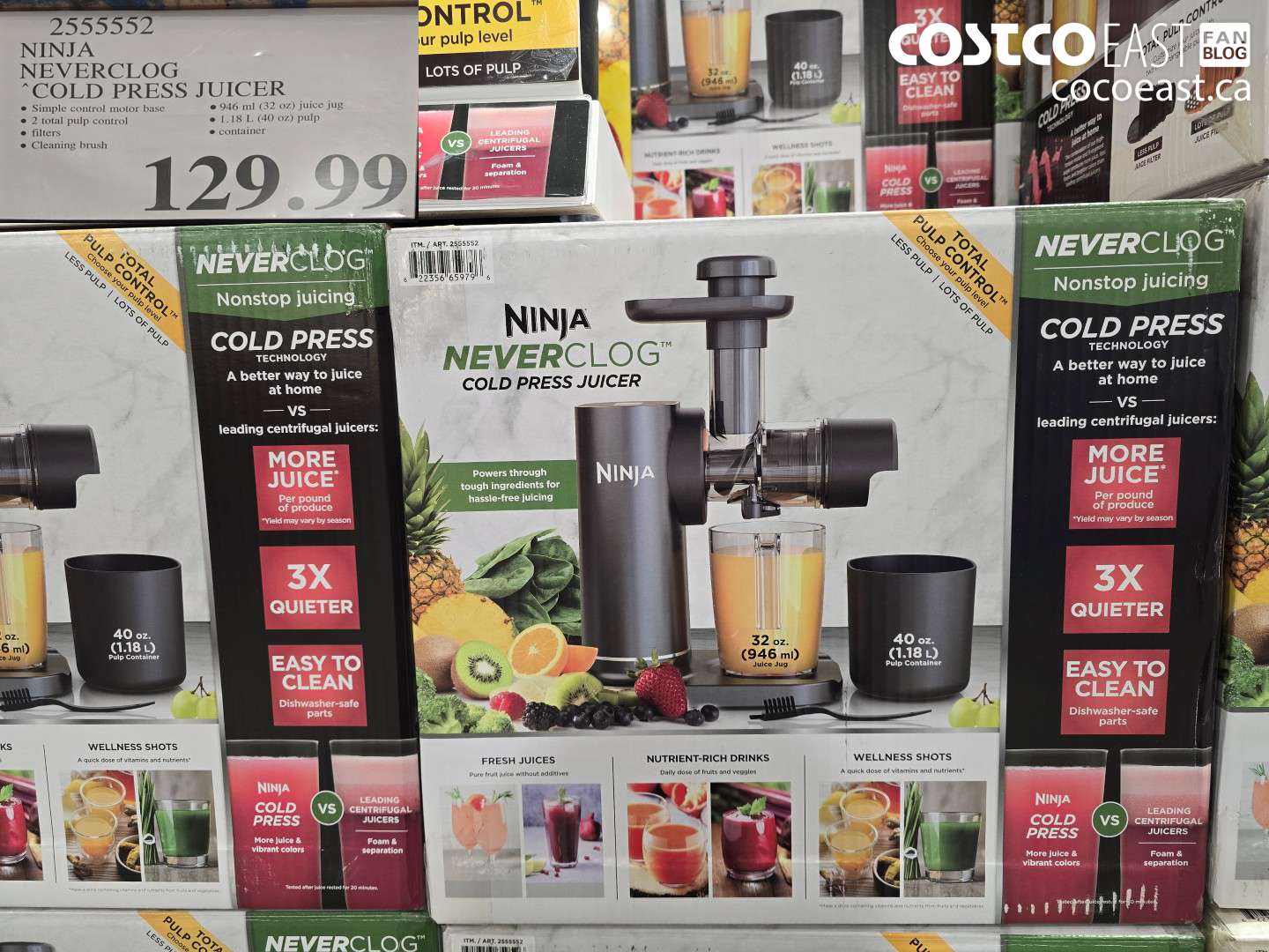 2555552 NINJA NEVERCLOG COLD PRESS JUICER $129.99