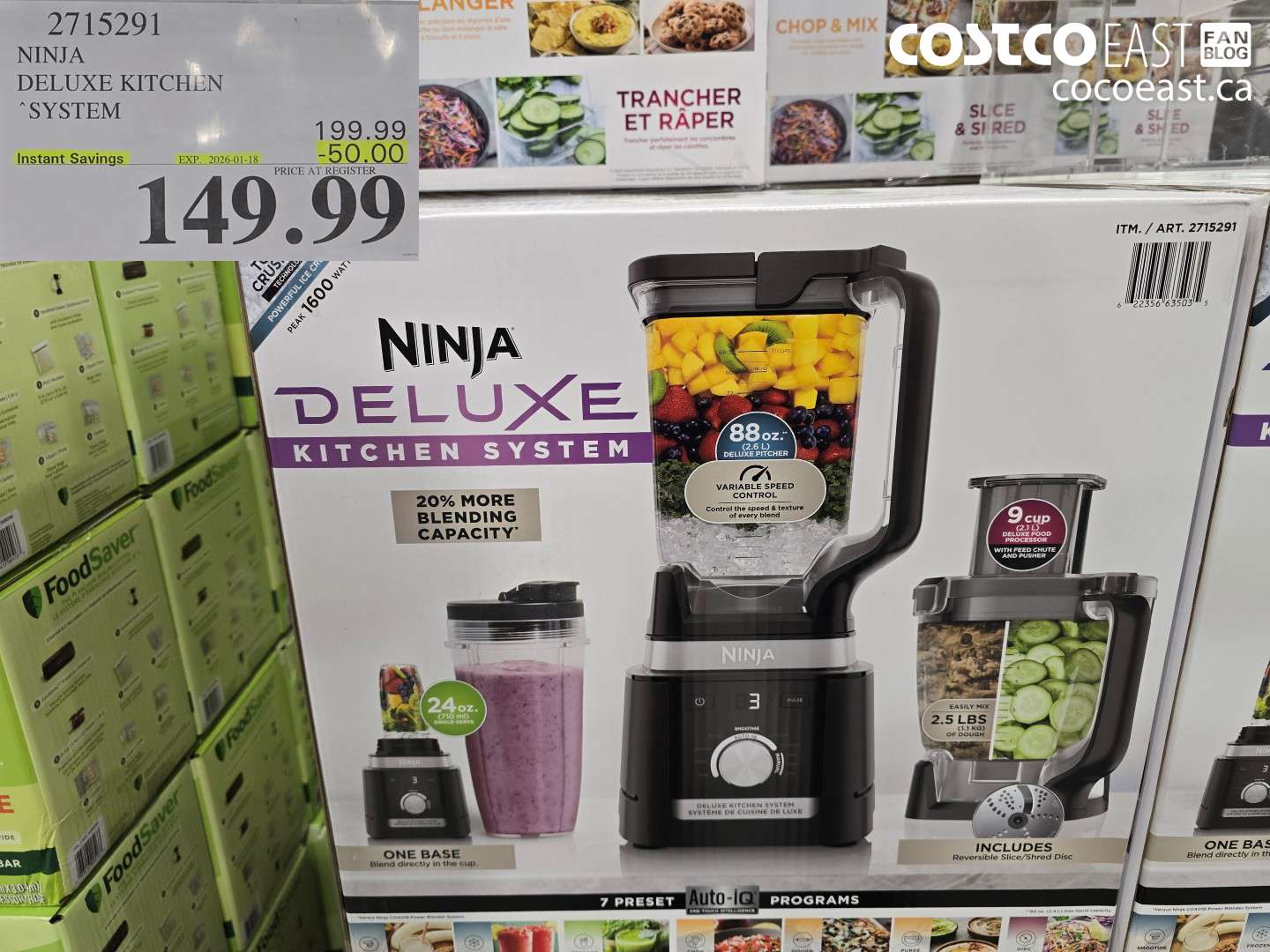 2715291 NINJA ~ DELUXE KITCHEN SYSTEM ($50.00 INSTANT SAVINGS EXPIRES ON 2026-01-18) $149.99