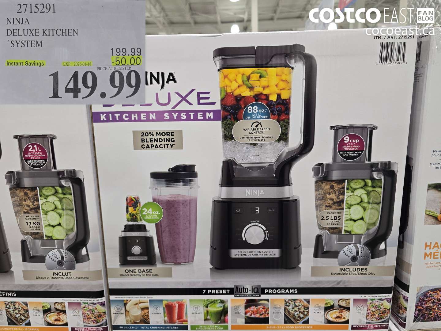 2715291 NINJA ~ DELUXE KITCHEN SYSTEM ($50.00 INSTANT SAVINGS EXPIRES ON 2026-01-18) $149.99