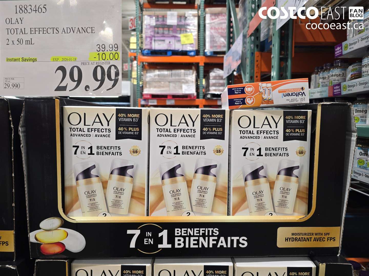 1883465 OLAY TOTAL EFFECTS ADVANCE 2 X 50 ML ($10.00 INSTANT SAVINGS EXPIRES ON 2026-01-18) $29.99