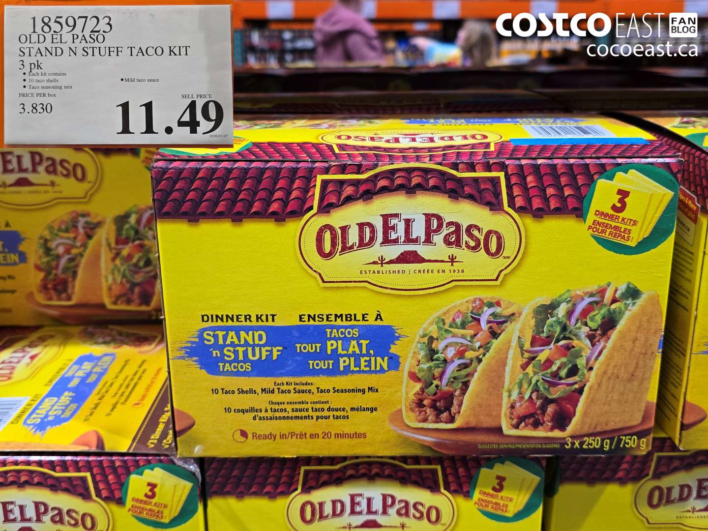 1859723 OLD EL PASO STAND N STUFF TACO KIT 3 PK $11.49