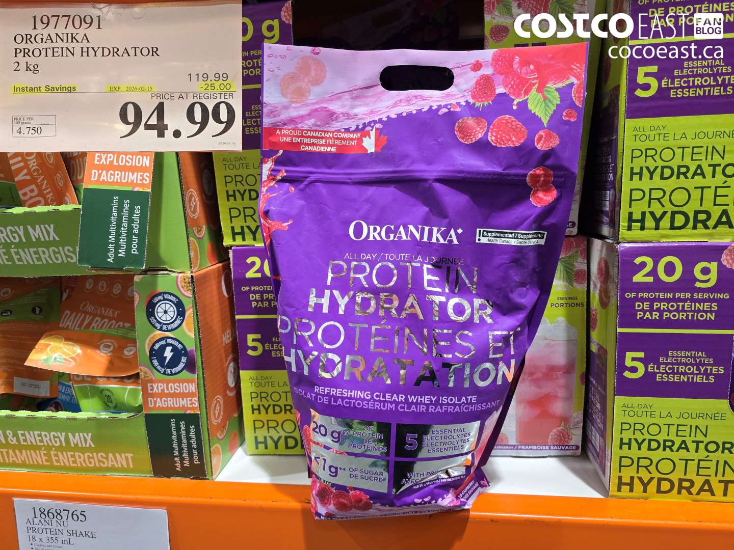 1977091 ORGANIKA PROTEIN HYDRATOR 2 KG ($25.00 INSTANT SAVINGS EXPIRES ON 2026-02-15) $94.99