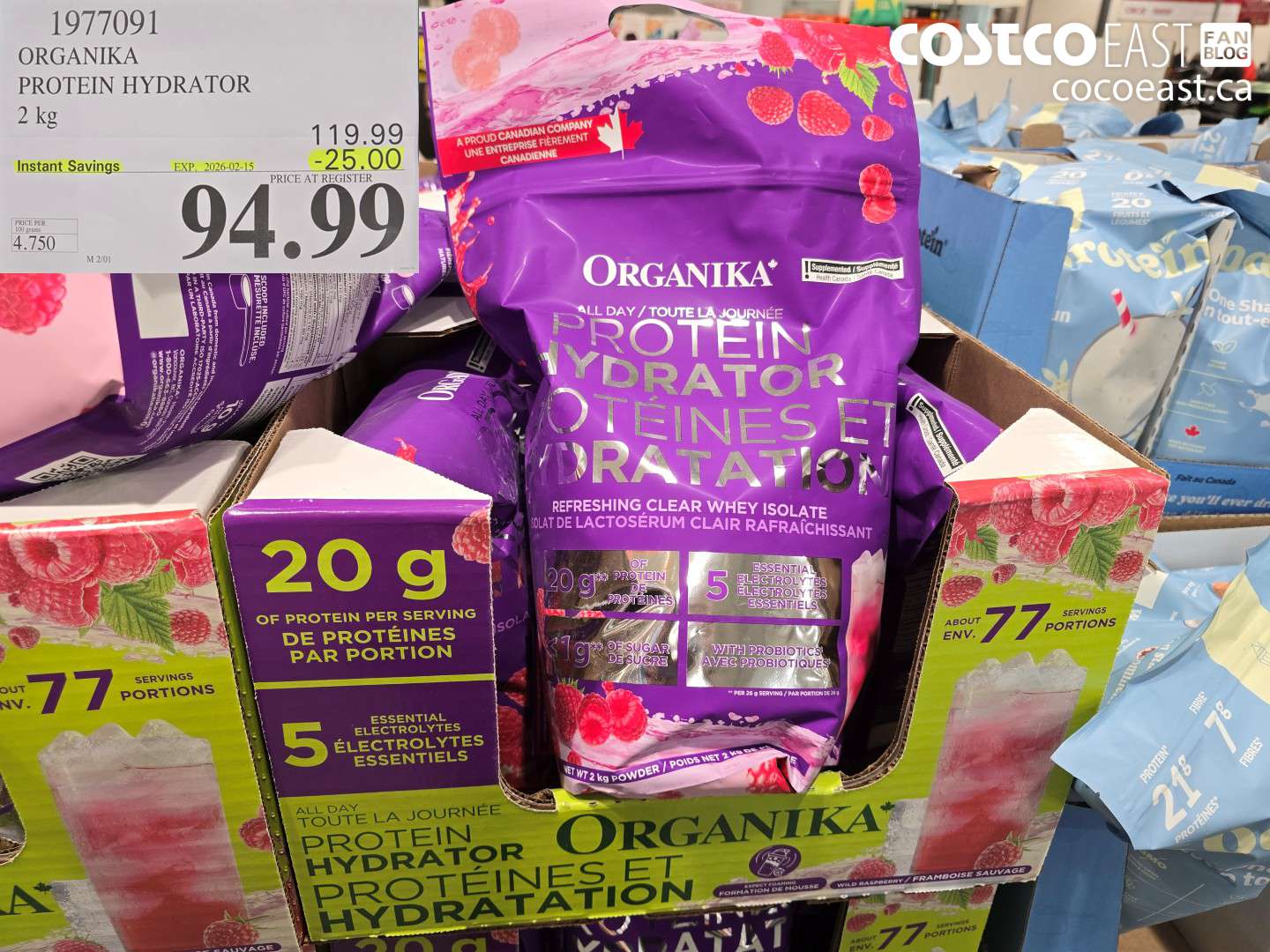 1977091 ORGANIKA PROTEIN HYDRATOR 2 KG ($25.00 INSTANT SAVINGS EXPIRES ON 2026-02-15) $94.99