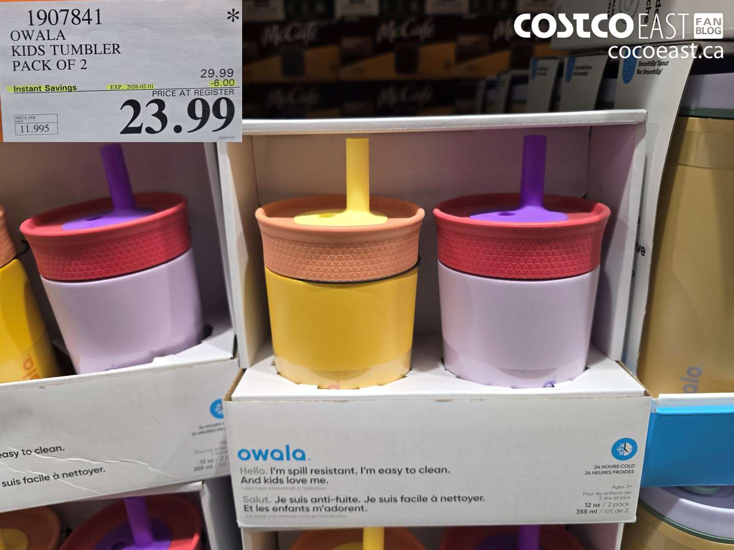 1907841 OWALA KIDS TUMBLER PACK OF 2 ($6.00 INSTANT SAVINGS EXPIRES ON 2026-02-01) $23.99