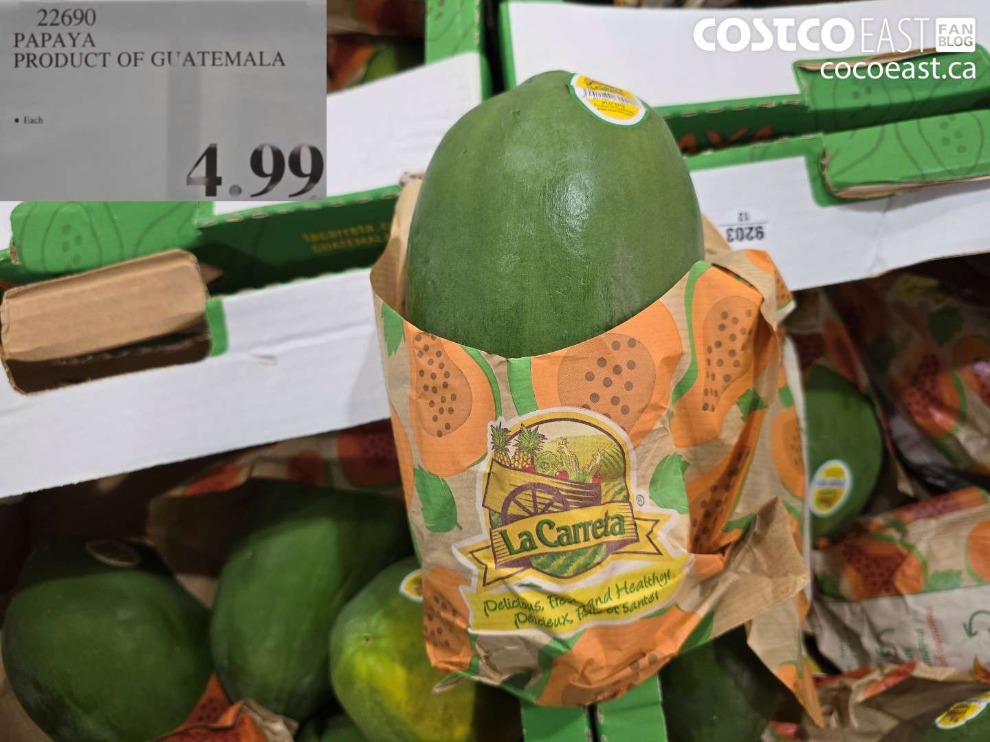 22690 PAPAYA PRODUCT OF GUATEMALA $4.99