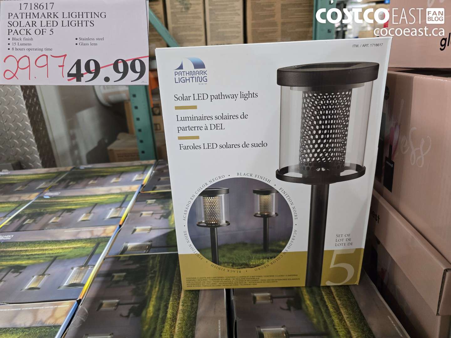 1718617 PATHMARK LIGHTING SOLAR LED LIGHTS PACK OF 5 $29.97