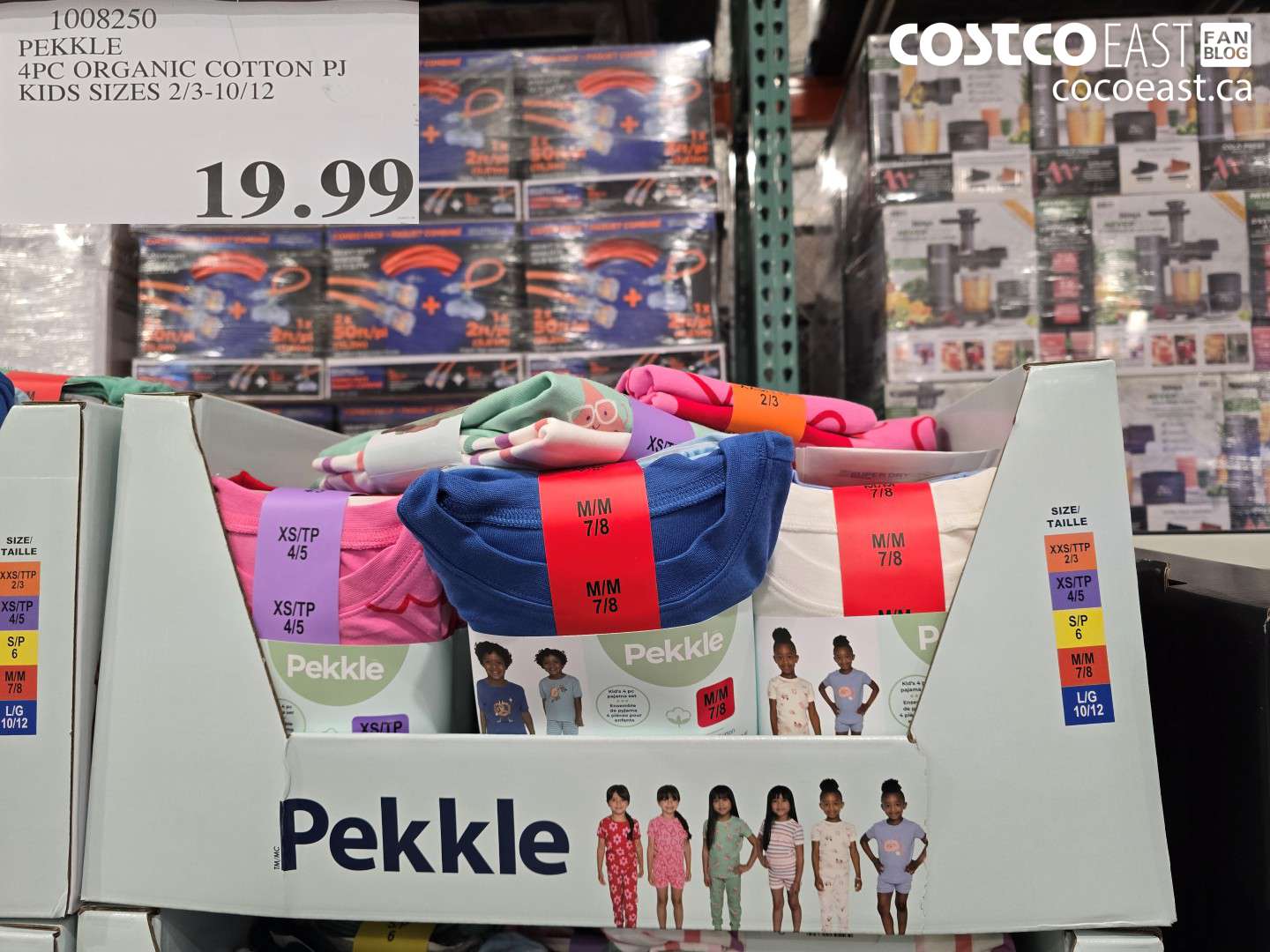 1008250 PEKKLE 4PC ORGANIC COTTON PJ KIDS SIZES 2/3-10/12  $19.99