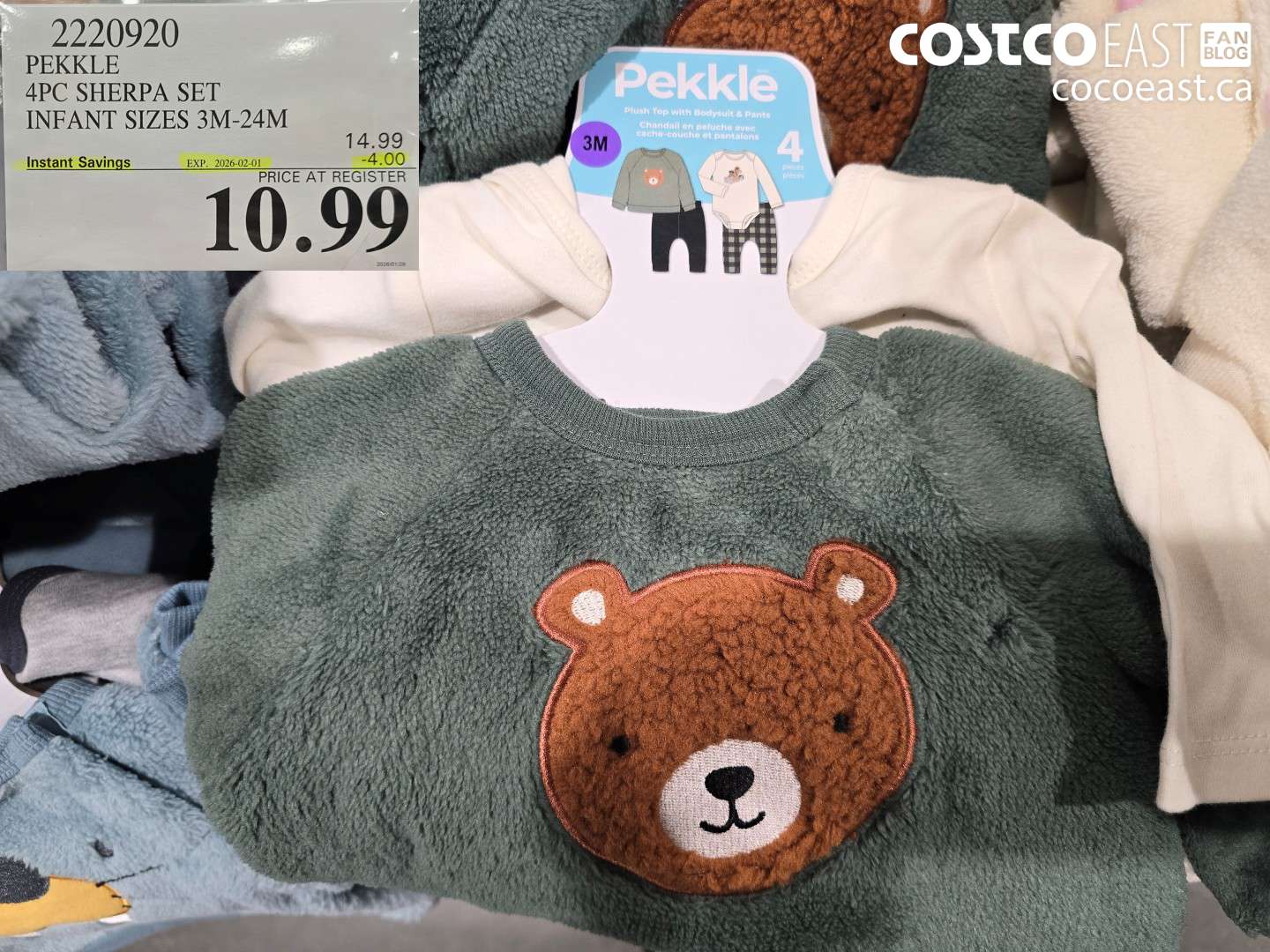 2220920 PEKKLE 4PC SHERPA SET INFANT SIZES 3M-24M ($4.00 INSTANT SAVINGS EXPIRES ON 2026-02-01) $10.99