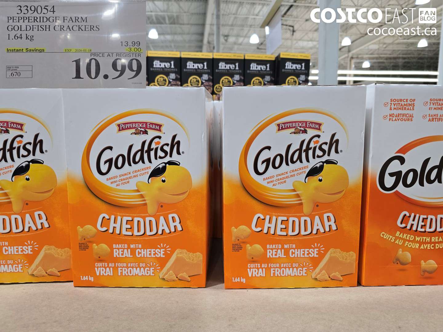 339054 PEPPERIDGE FARM GOLDFISH CHEDDAR 1.64 KG ($3.00 INSTANT SAVINGS EXPIRES ON 2026-01-18) $10.99