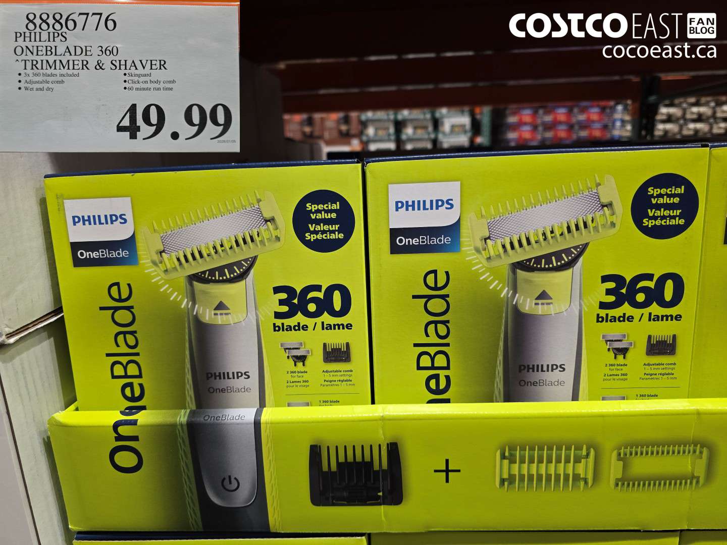 8886776 PHILIPS ONEBLADE 360 TRIMMER & SHAVER $49.99