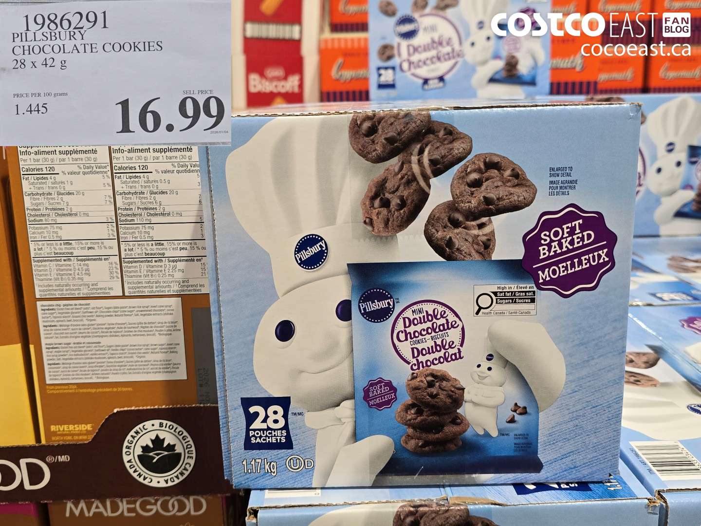 1986291 PILLSBURY CHOCOLATE COOKIES 28x42 G $16.99