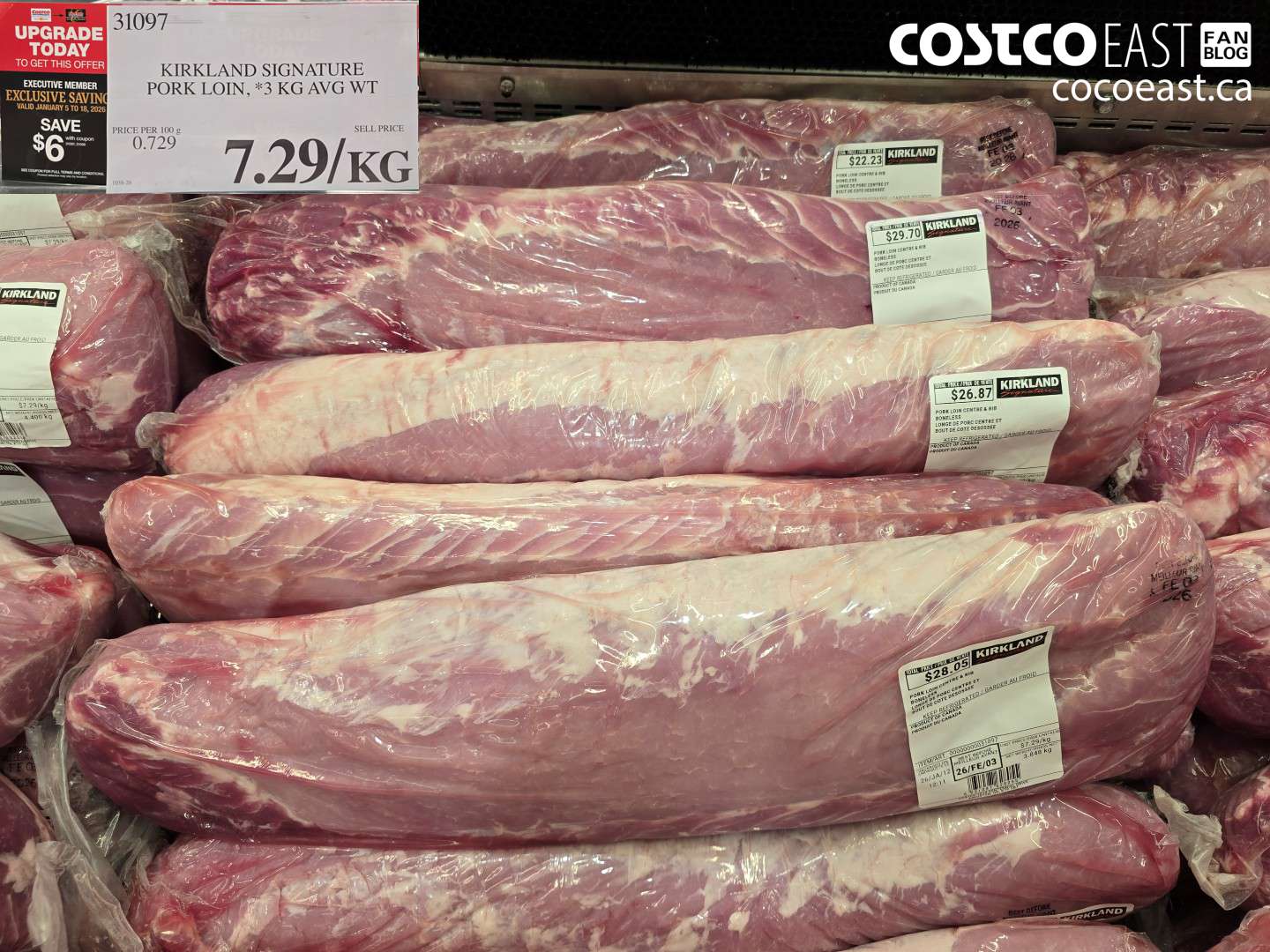 31097 PORK LOIN CENTRE & RIB BONELESS ($6.00 INSTANT SAVINGS)