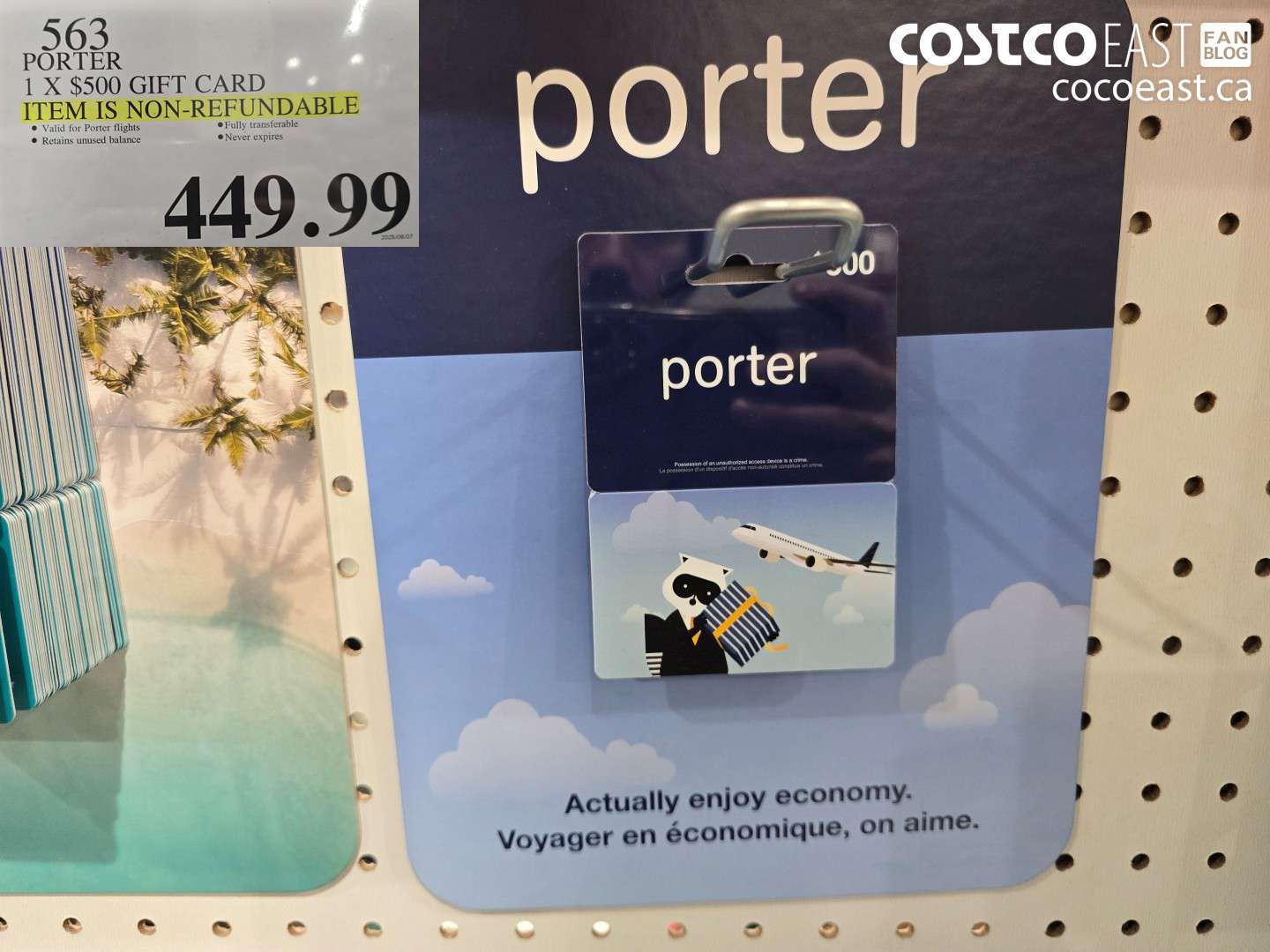 563 PORTER 1 X $500 GIFT CARD ITEM IS NON-REFUNDABLE $449.99