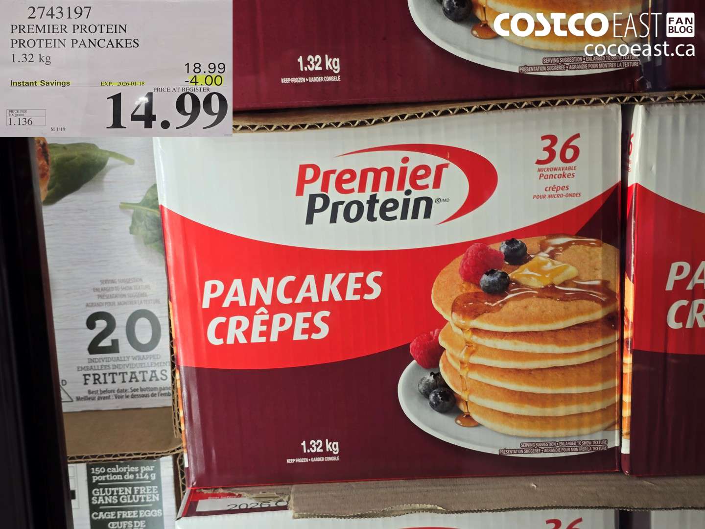 2743197 PREMIER PROTEIN PROTEIN PANCAKES 1.32 KG ($4.00 INSTANT SAVINGS EXPIRES ON 2026-01-18) $14.99