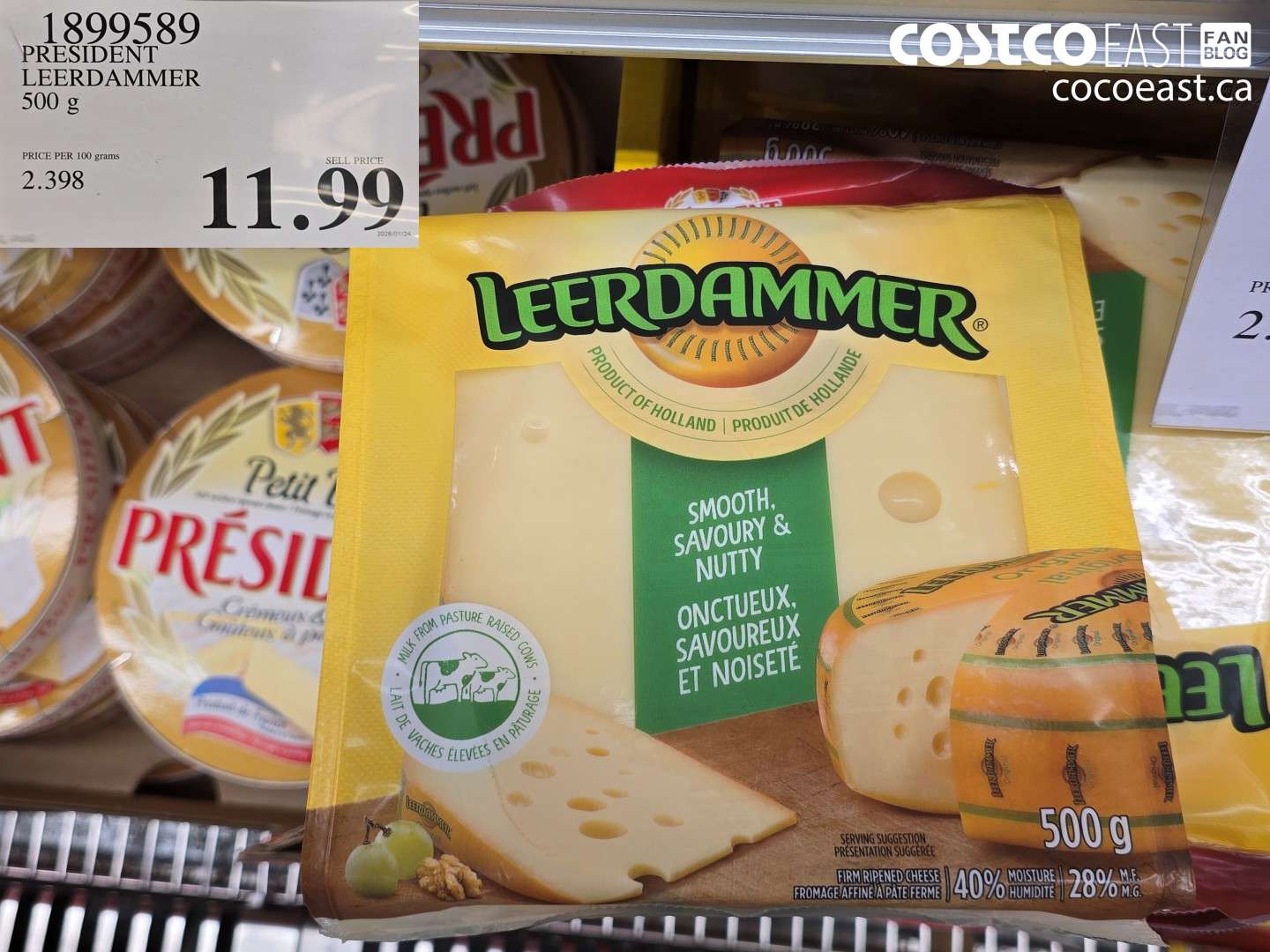 1899589 PRESIDENT LEERDAMMER 500 G $11.99