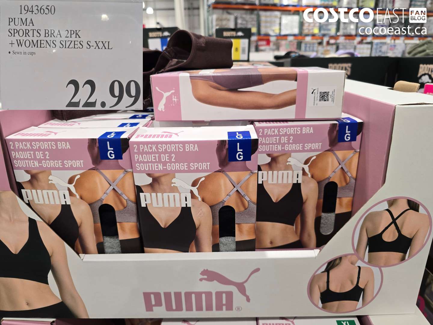 1943650 PUMA SPORTS BRA 2PK +WOMENS SIZES S-XXL $22.99