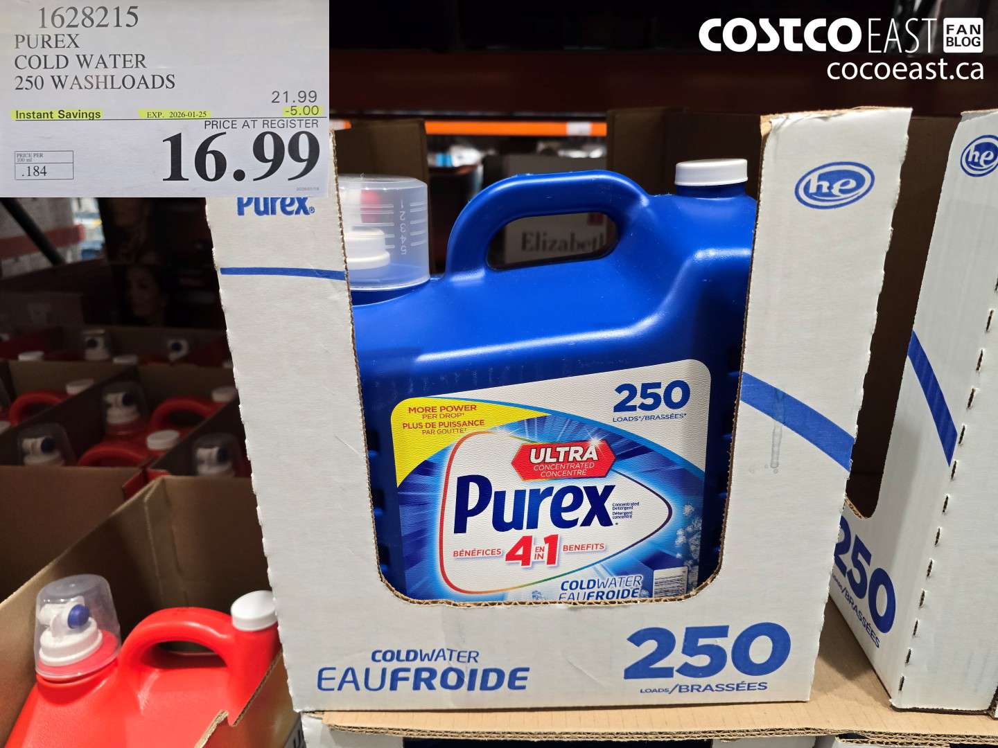 1628215 PUREX COLD WATER 250 washloads ($5.00 INSTANT SAVINGS EXPIRES ON 2026-01-25) $16.99